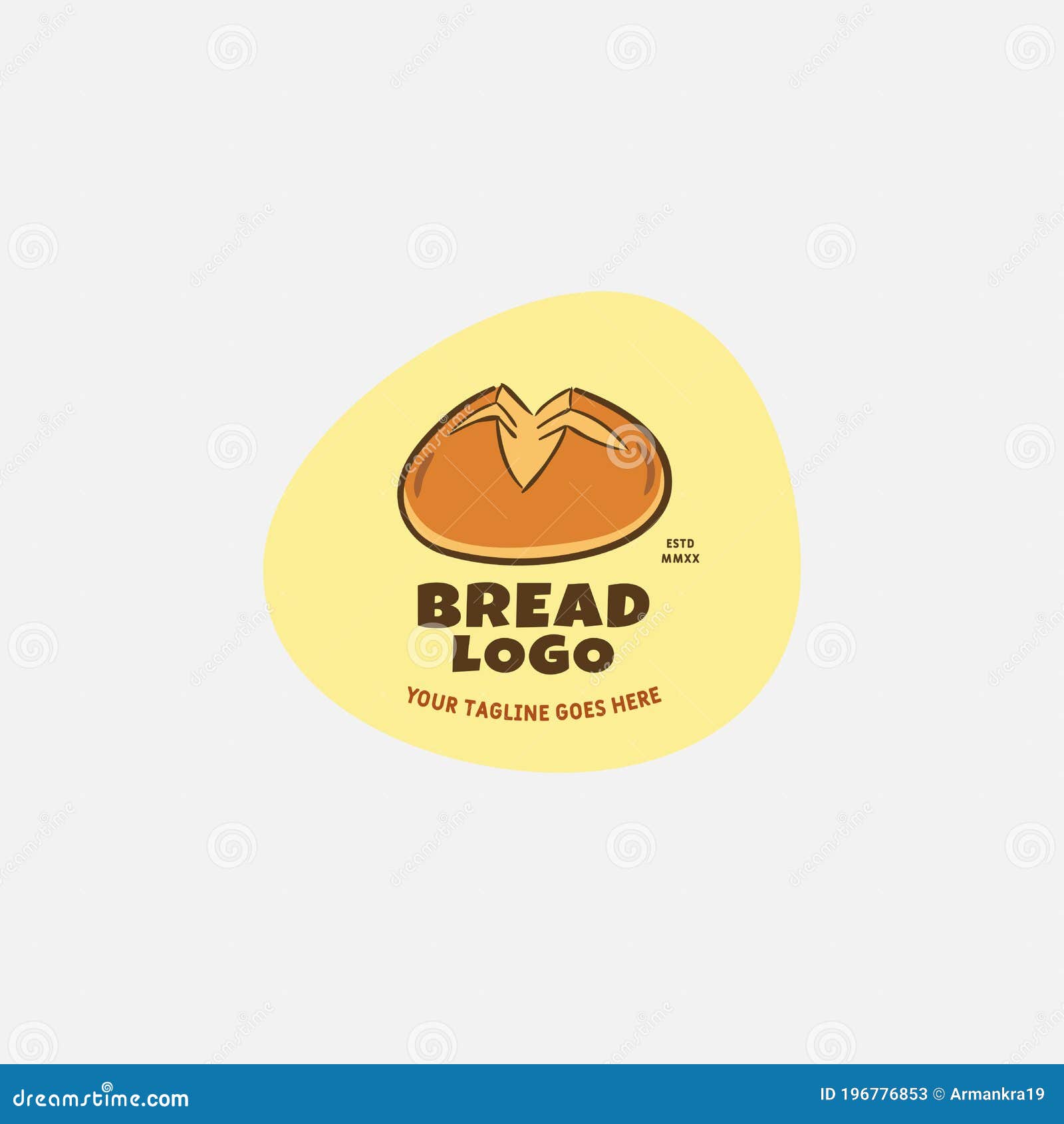 Bread Logo Design Template. Badges Bread Elements for Restaurant Stock