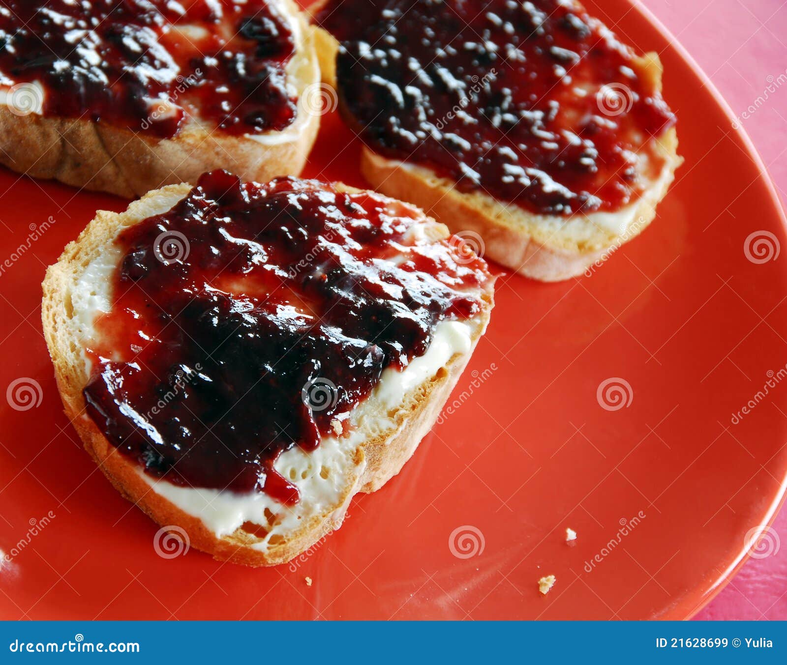 Bread with marmalade stock image. Image of fruit, closeup 21628699
