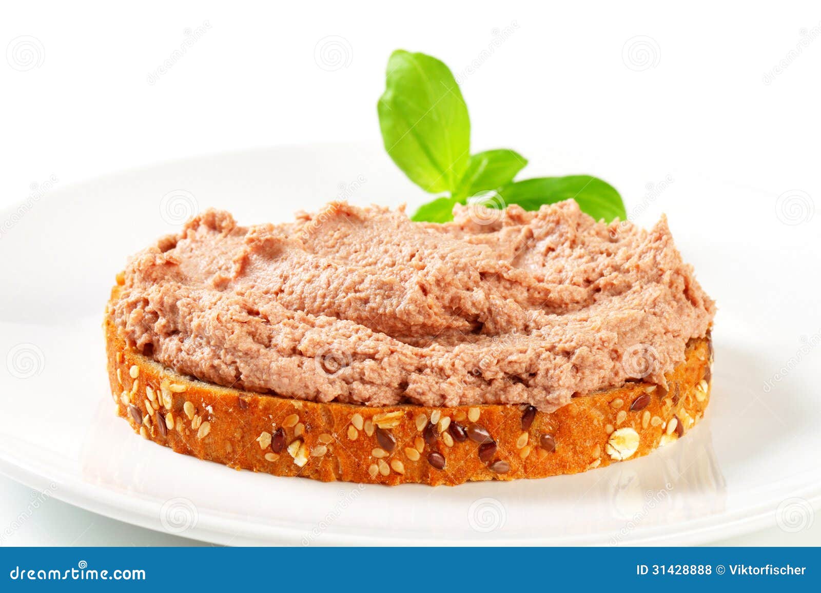 Bread with meat spread stock photo. Image of spread, wheat 31428888
