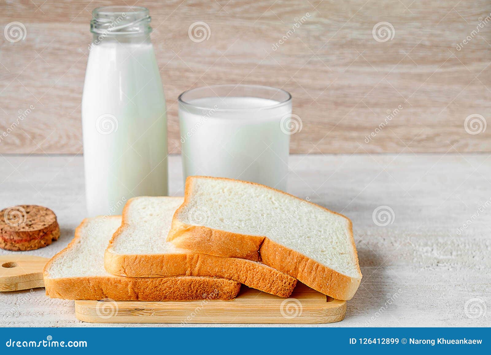 Bread and milk stock image. Image of gourmet, eating 126412899