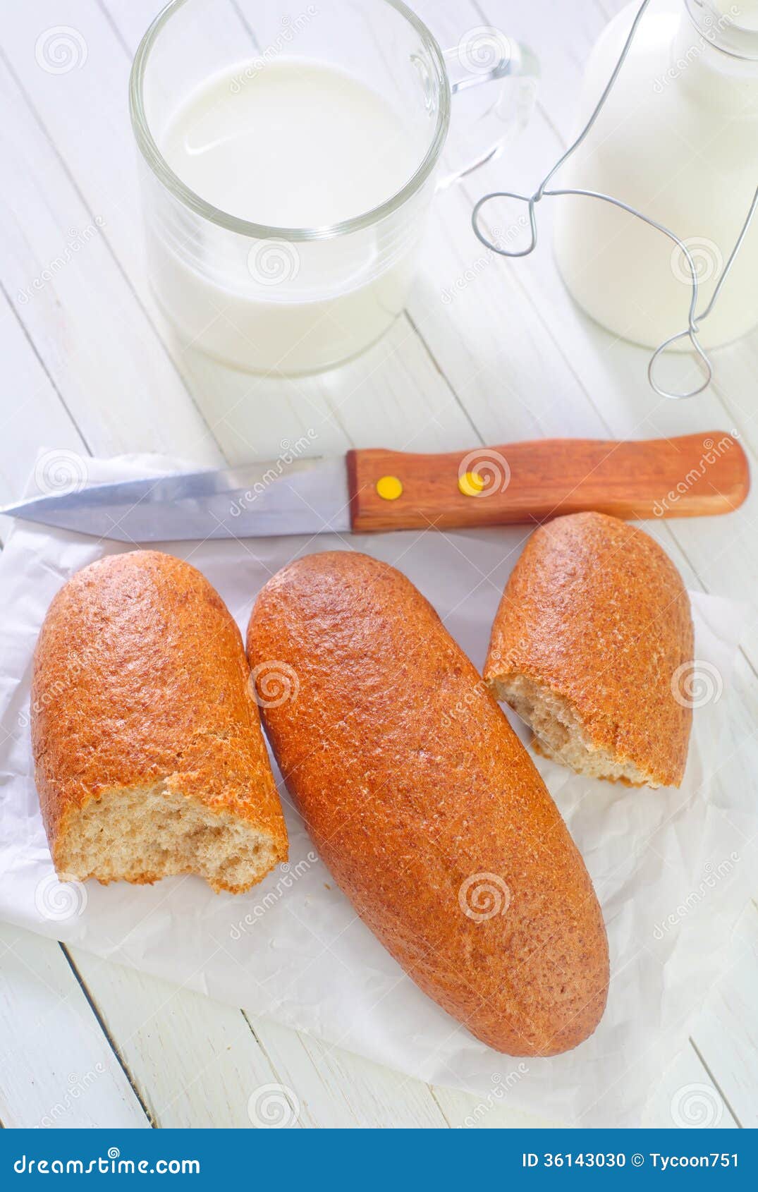 Bread and milk stock photo. Image of care, breakfast 36143030