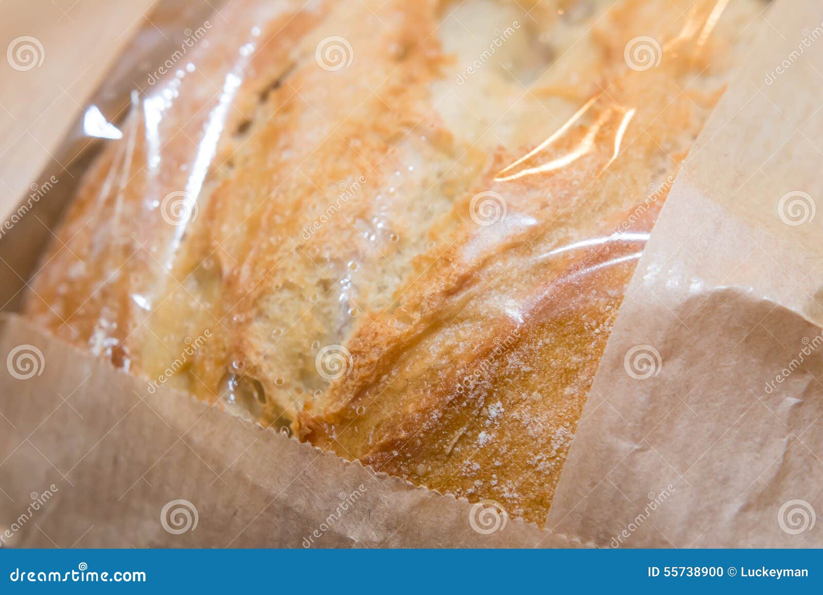 Bread in paper bag stock photo. Image of paper, healthy 55738900