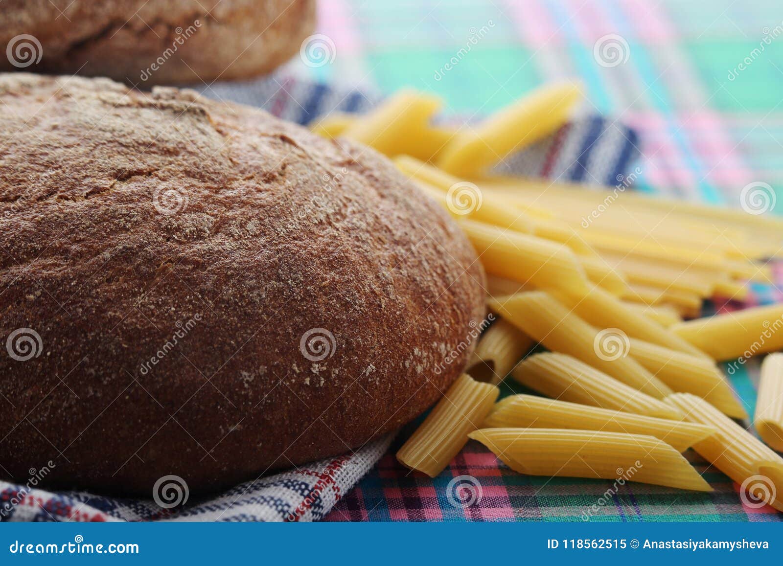 Bread and Pasta with Complex Carbohydrates Stock Image Image of