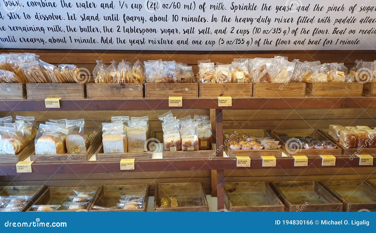 bread and pastry products sold in estrella bakery of bohol, philippines