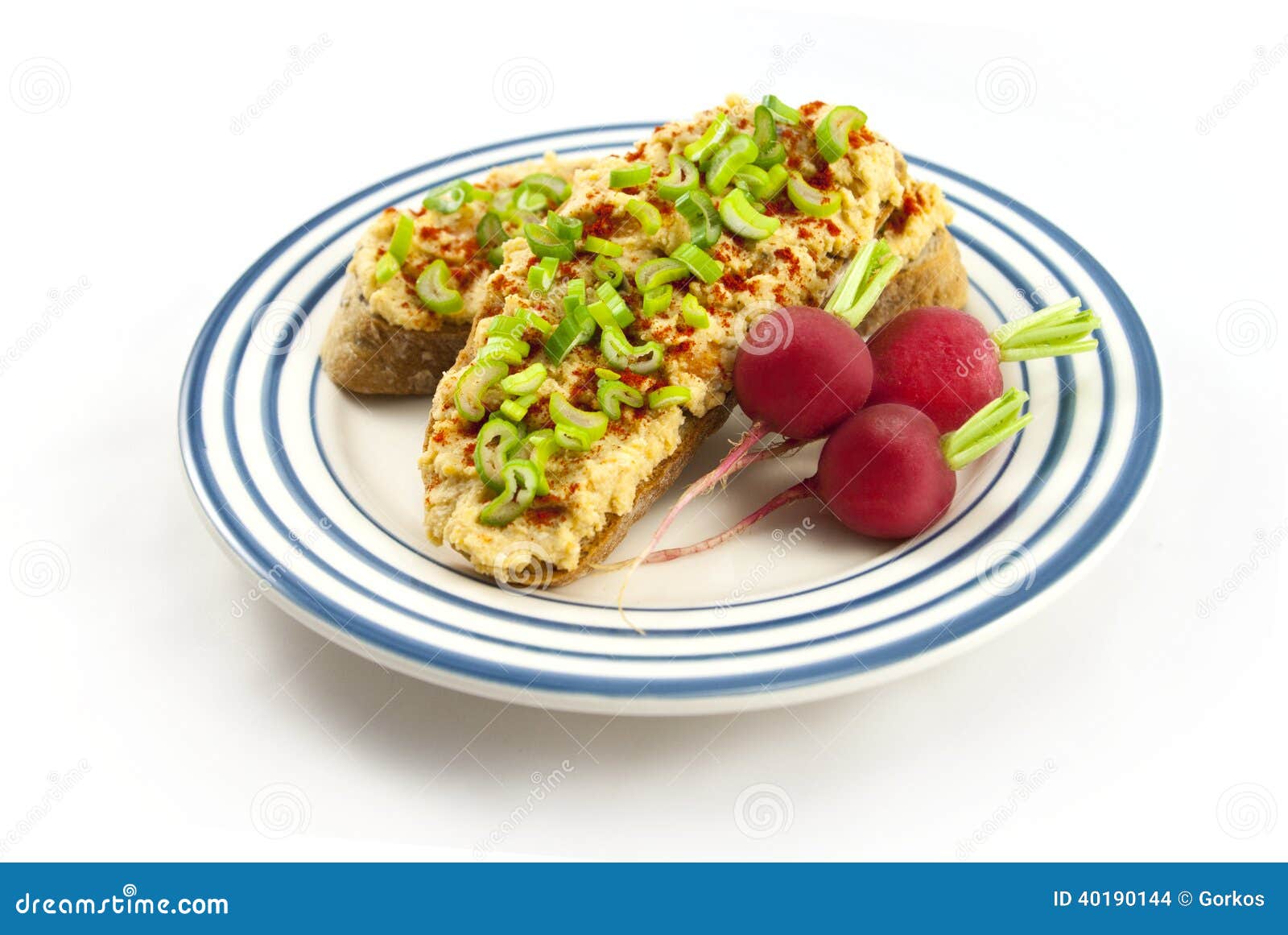 Bread with Red Lentil Spread and Tofu Stock Photo Image of fresh