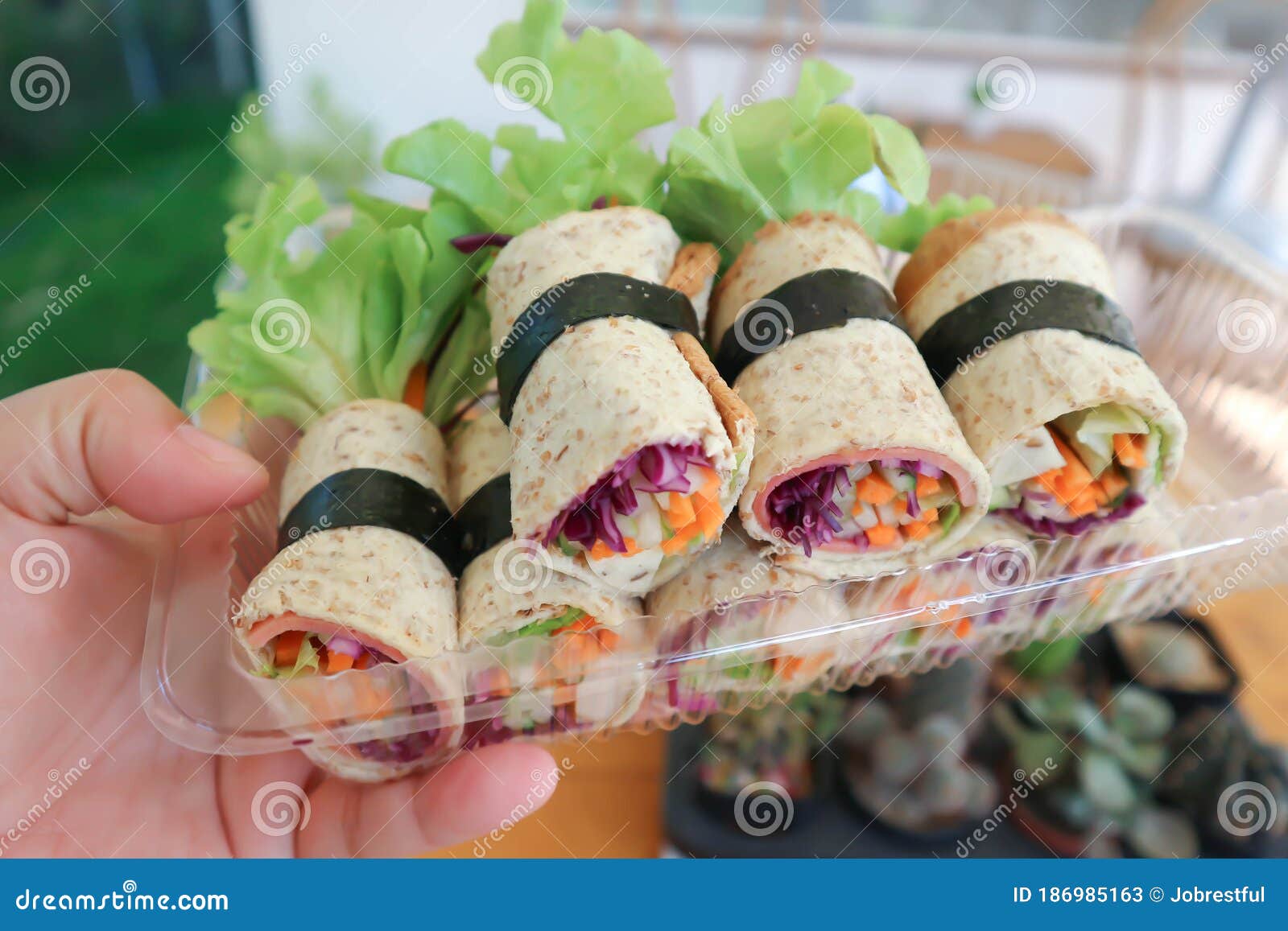 Bread Roll, Rolls or Vegetable Roll Stock Image Image of hand