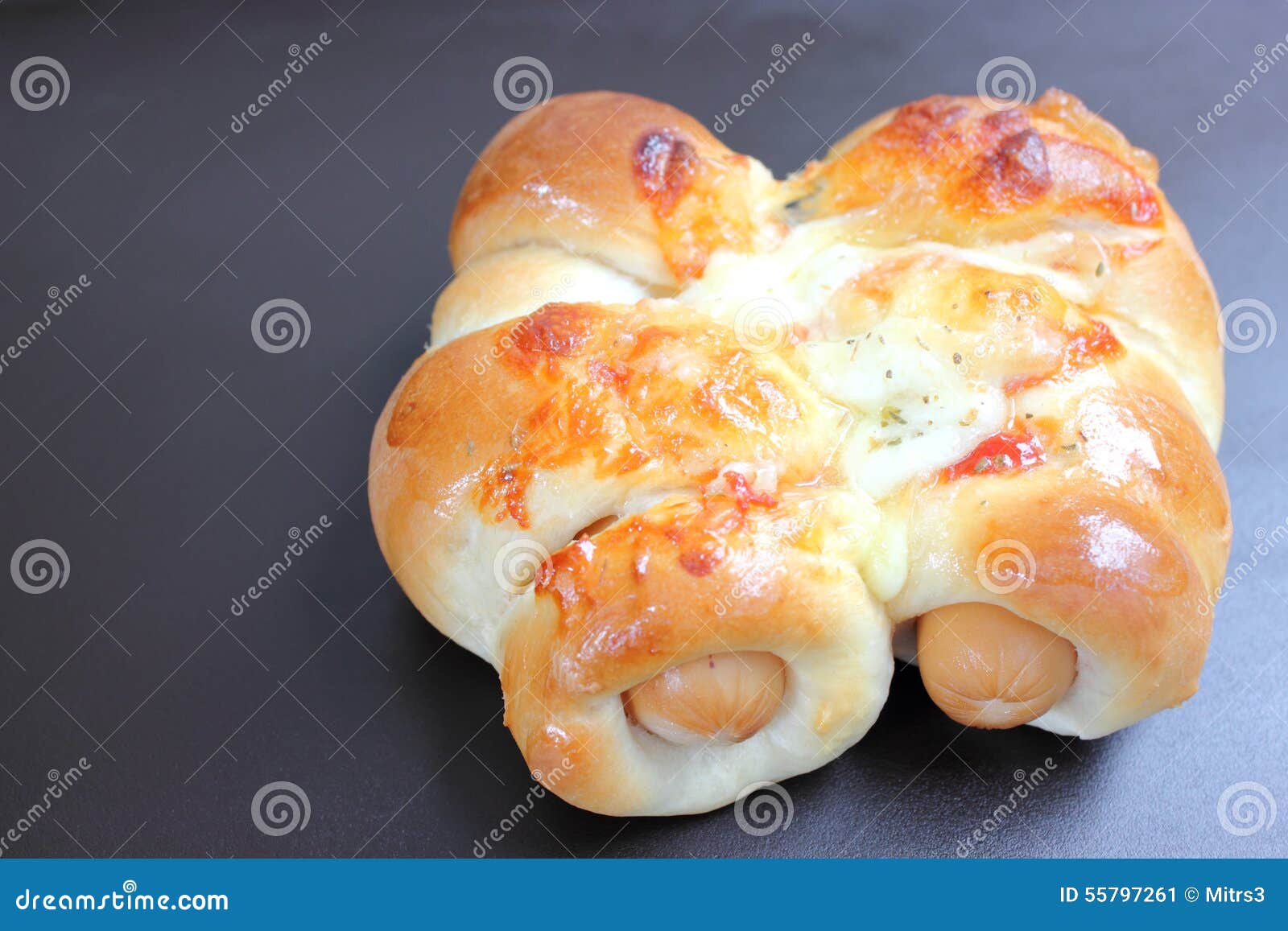 Bread roll with sausage stock image. Image of hotdog 55797261