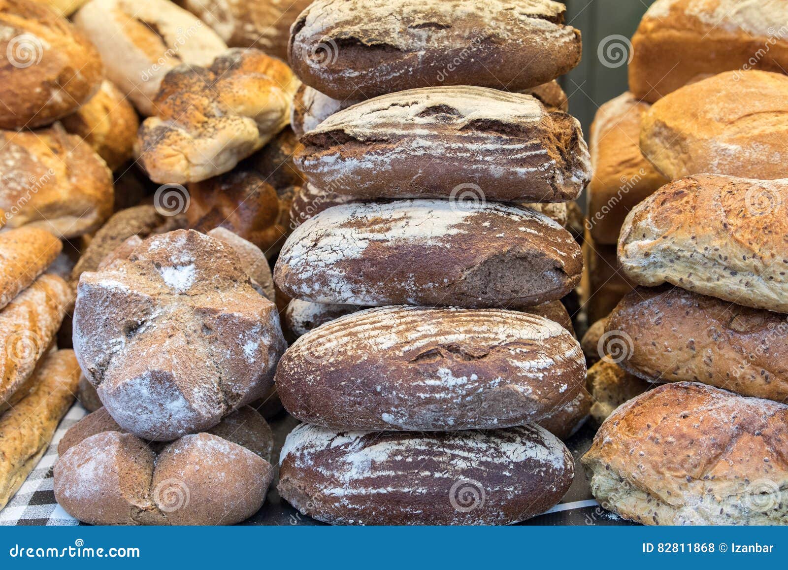 Bread for Sale at the Market Stock Photo Image of group, bread 82811868
