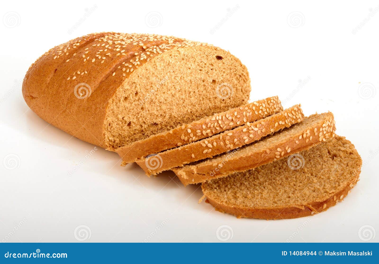 Bread with sesame stock photo. Image of breakfast, brown 14084944