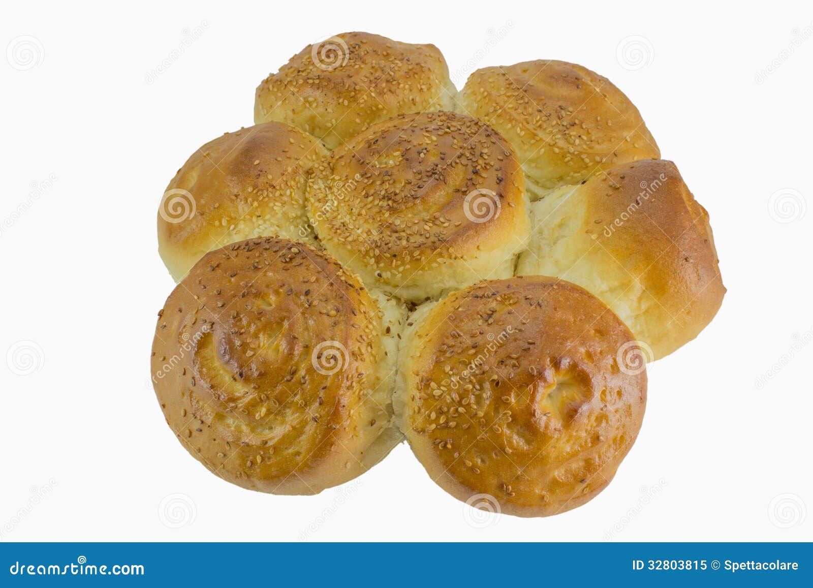 Bread Shaped Flowers, Isolated on White Stock Image Image of