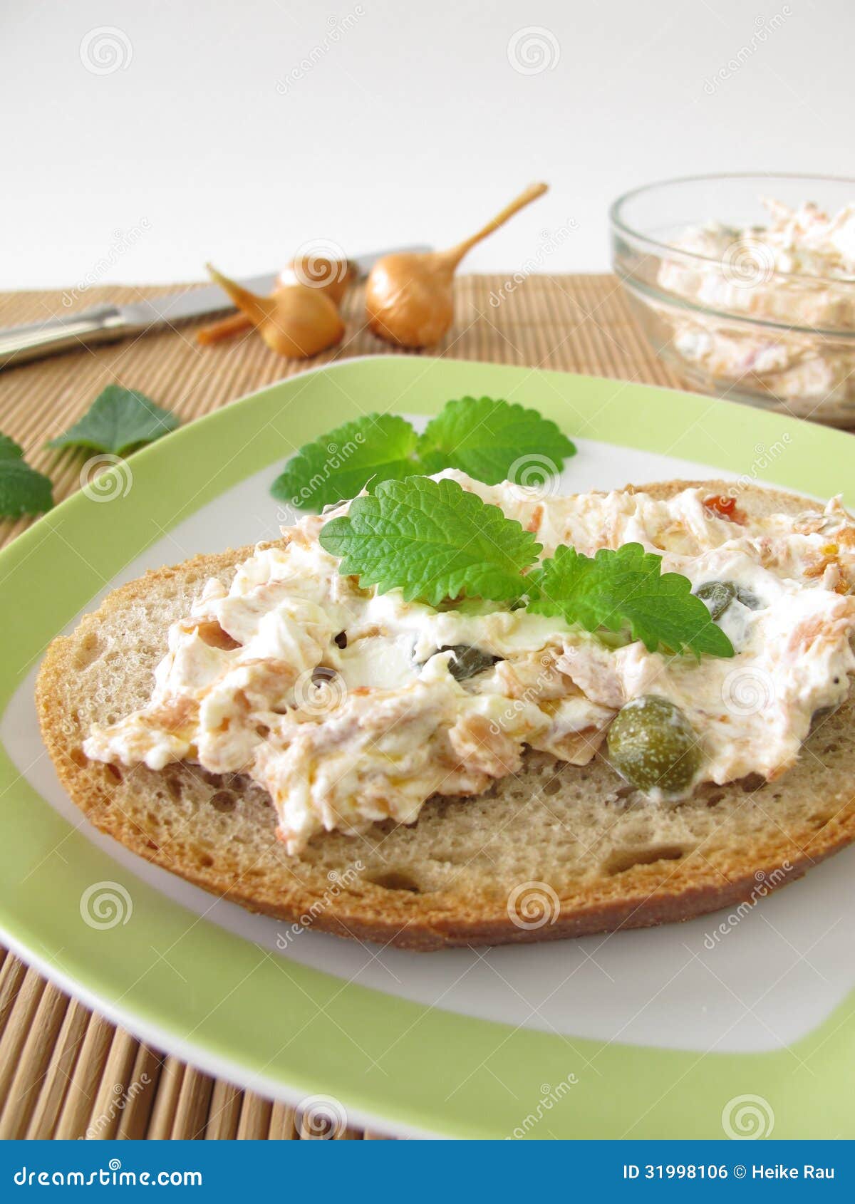 Bread Spread with Tuna and Cream Cheese Stock Photo Image of brunch, tuna 31998106