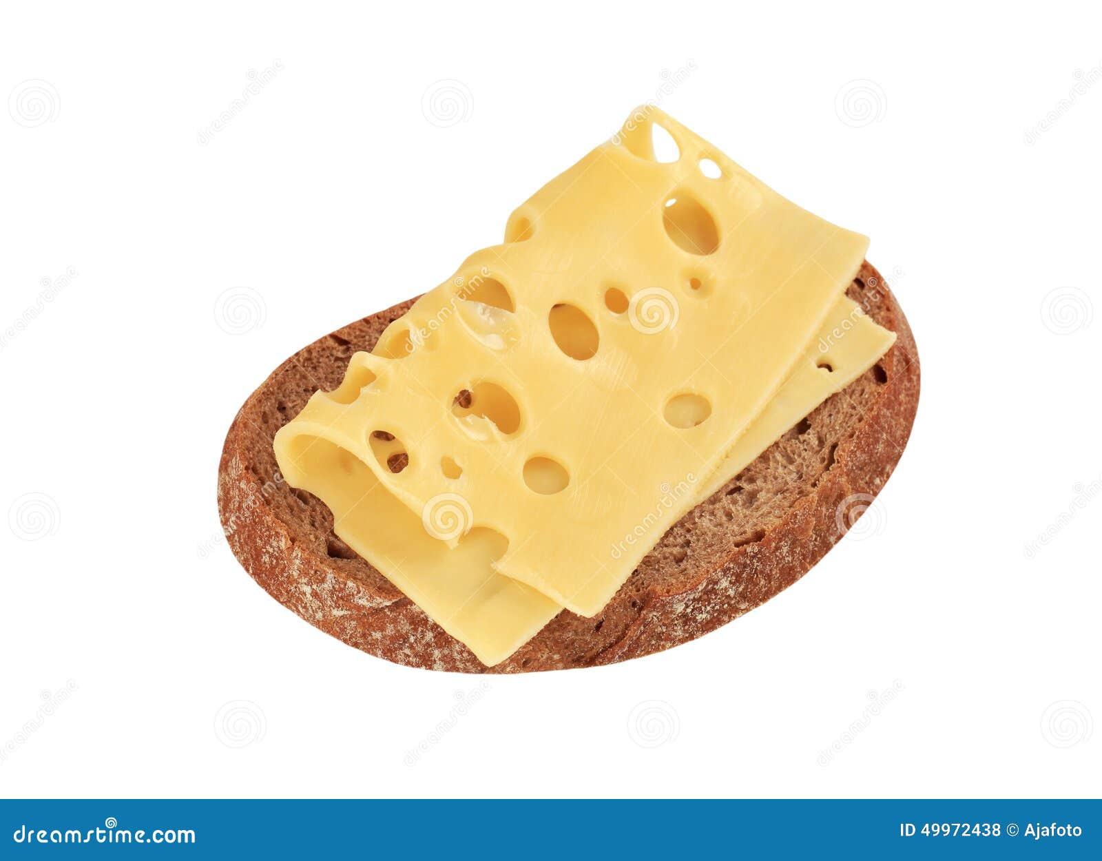 Bread and Swiss cheese stock photo. Image of brown, faced 49972438