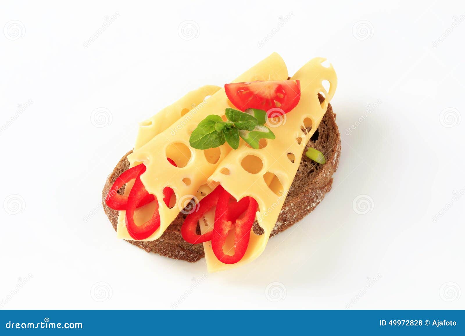 Bread with Swiss cheese stock photo. Image of baked, faced 49972828