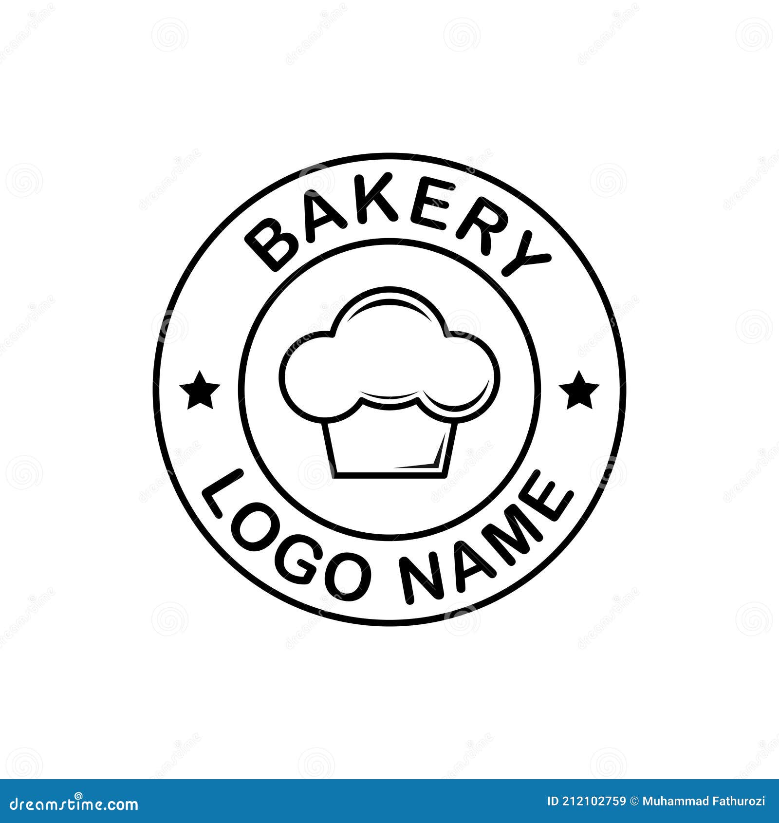 Bread Symbol Outline Logo. with a Simple Design Stock Illustration ...