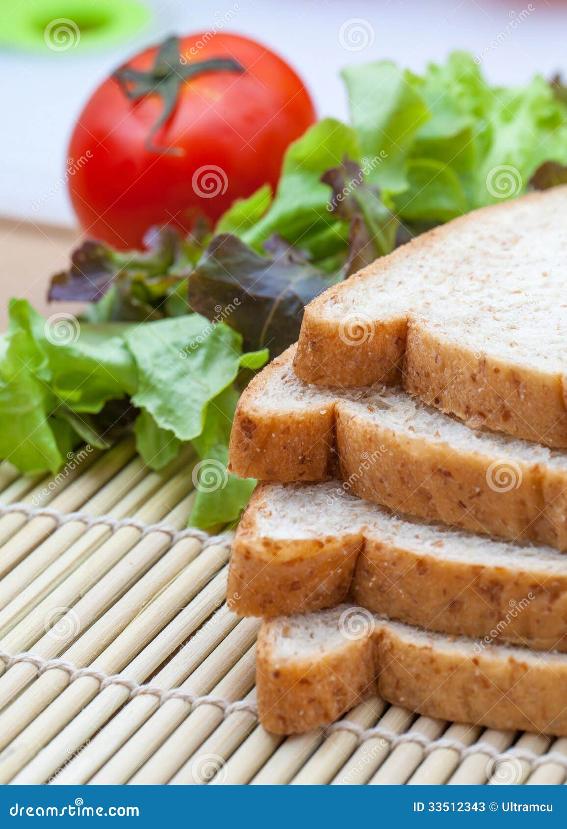 Bread and vegetable stock image. Image of breakfast, served 33512343