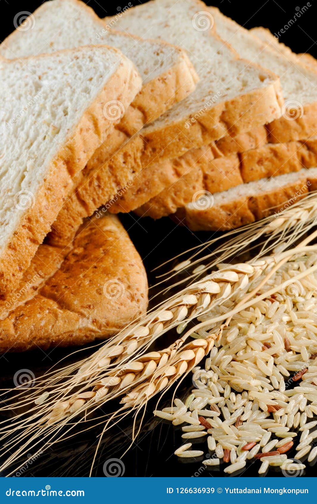 Bread and wheat stock image. Image of food, rice, organic 126636939