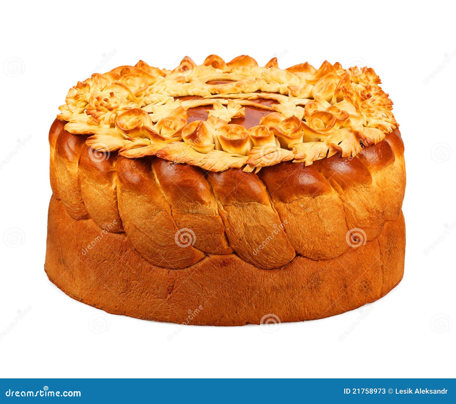 Bread from Wheat Flour Dough Decorated Stock Image Image of crust