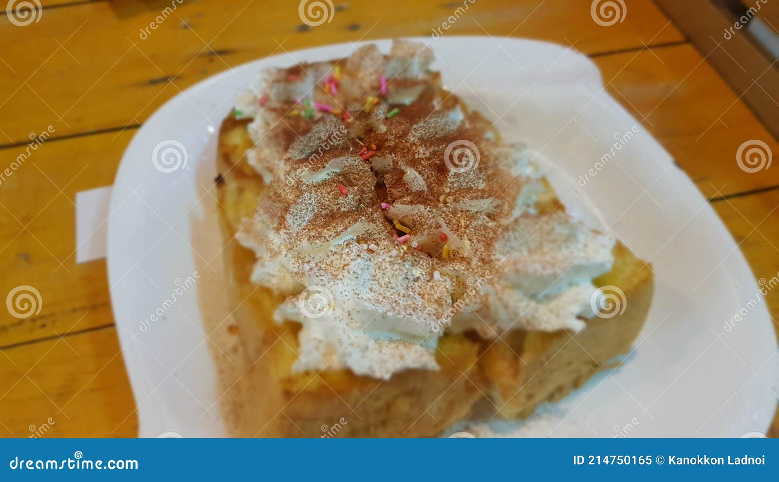 Bread Whipped cream stock image. Image of whipped, bread 214750165