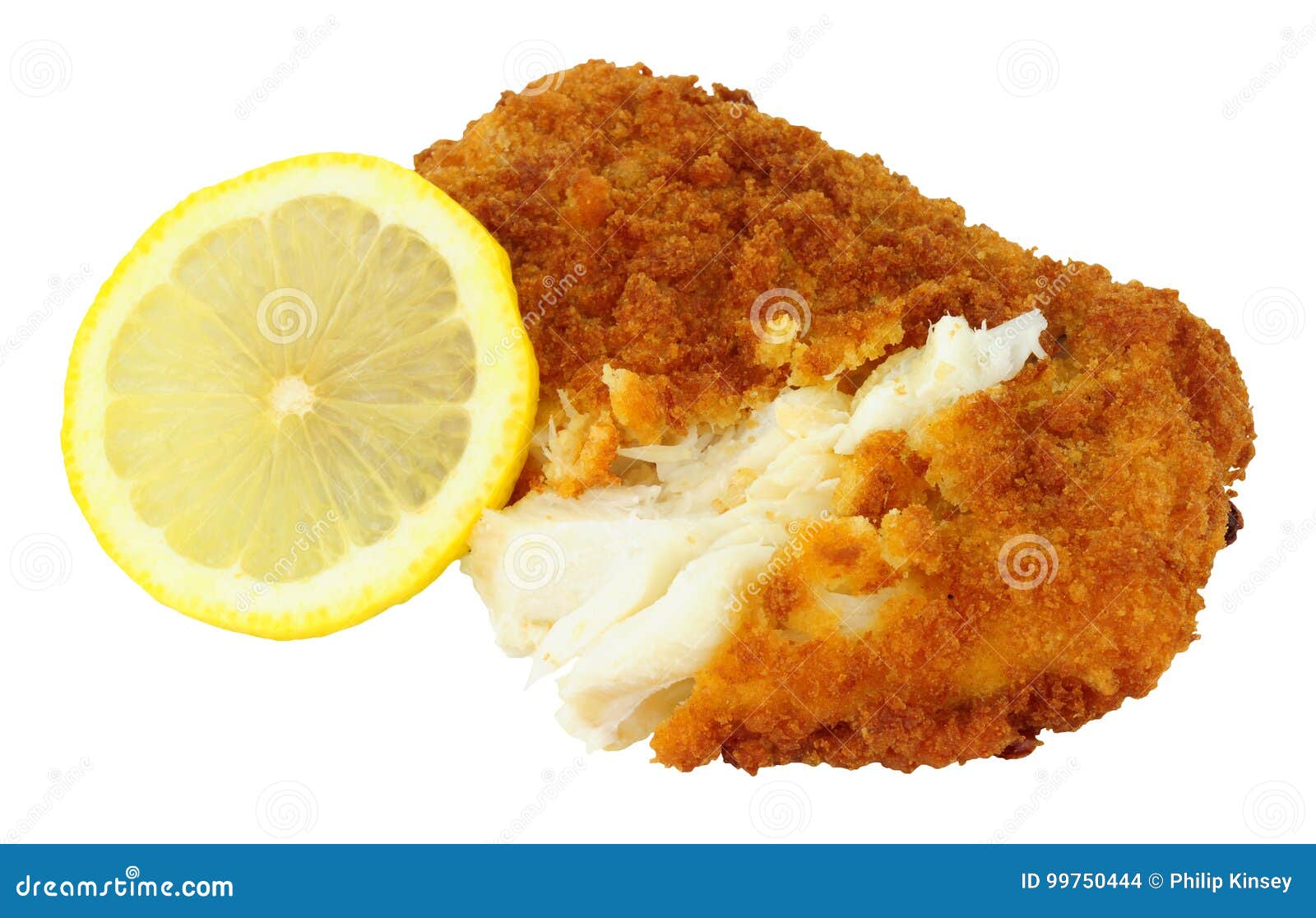 Breadcrumb Covered Cod Fish Fillet Stock Photo Image of white, fish