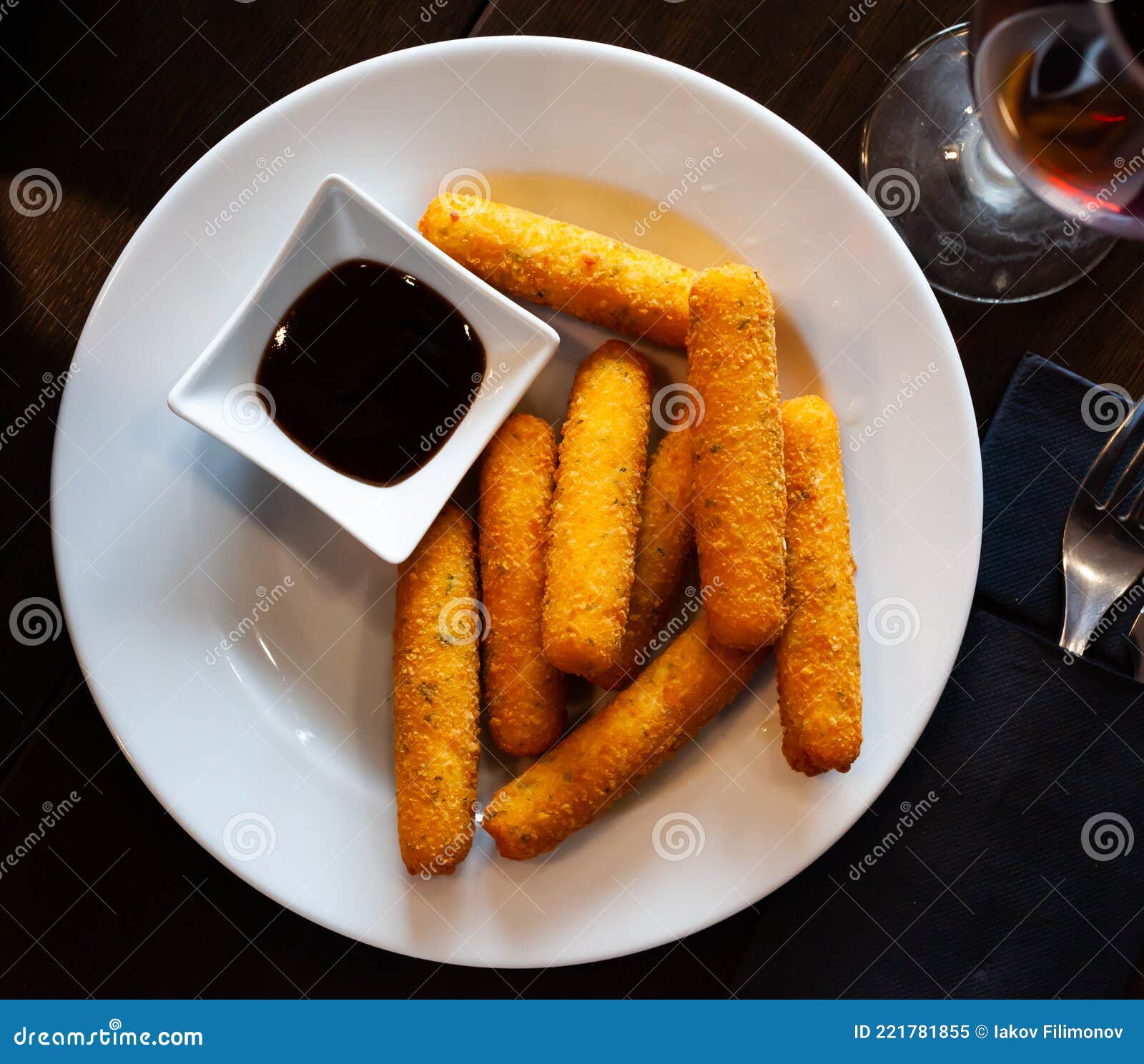 Breaded Mozzarella Cheese Sticks Stock Image Image of stick