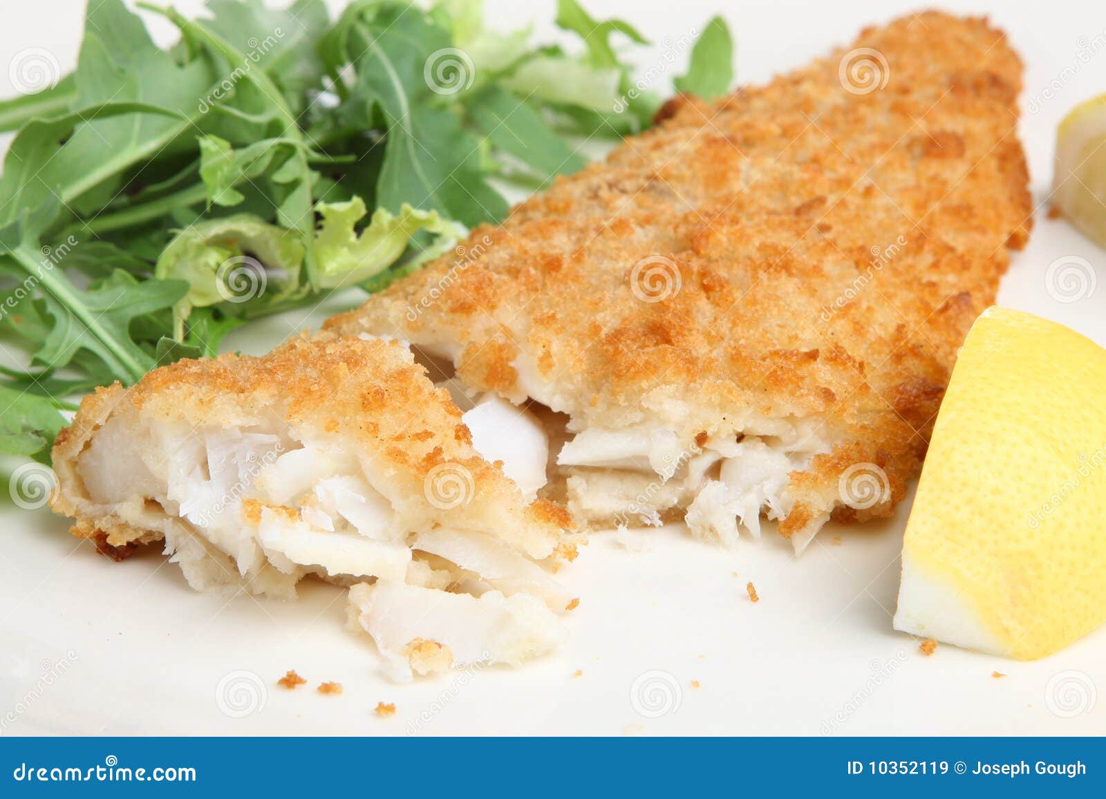 Breaded White Fish Fillet stock image. Image of food 10352119