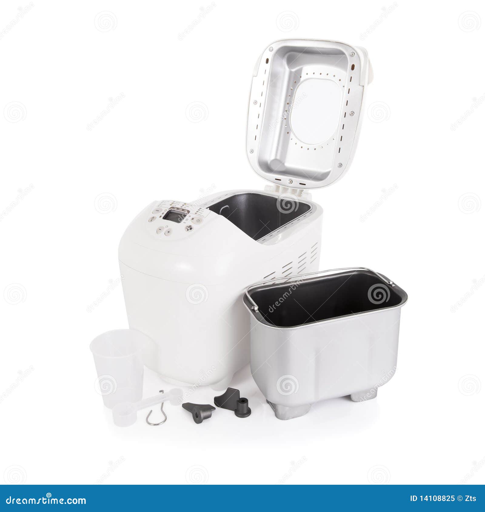 Breadmaker and Accessories Isolated Stock Image Image of studio
