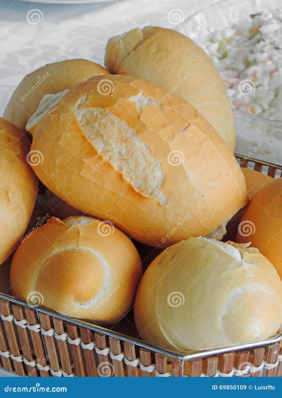 Breads stock image. Image of roll, basket, loaf, bakehouse 69850109
