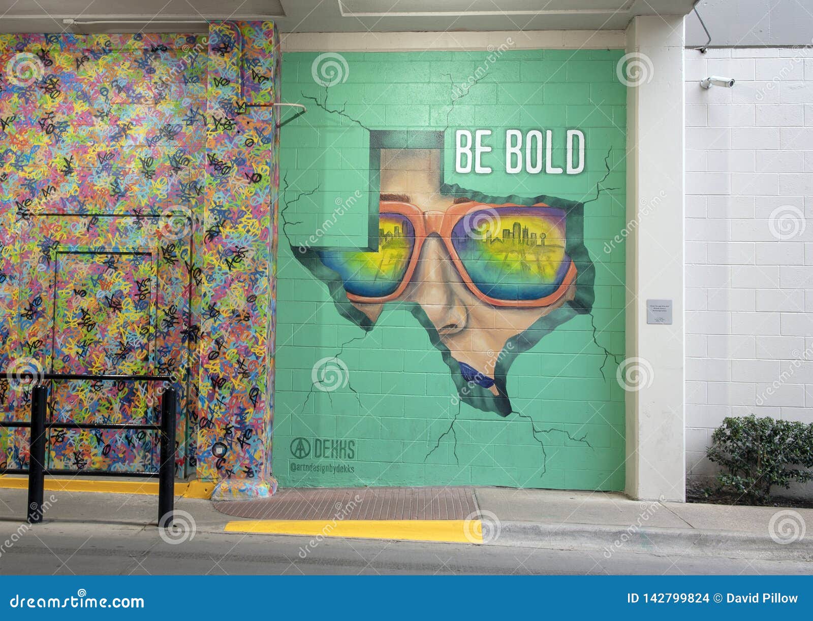 Bispo Mural Arts District Do Abacaxi, Dallas, Texas Foto Editorial