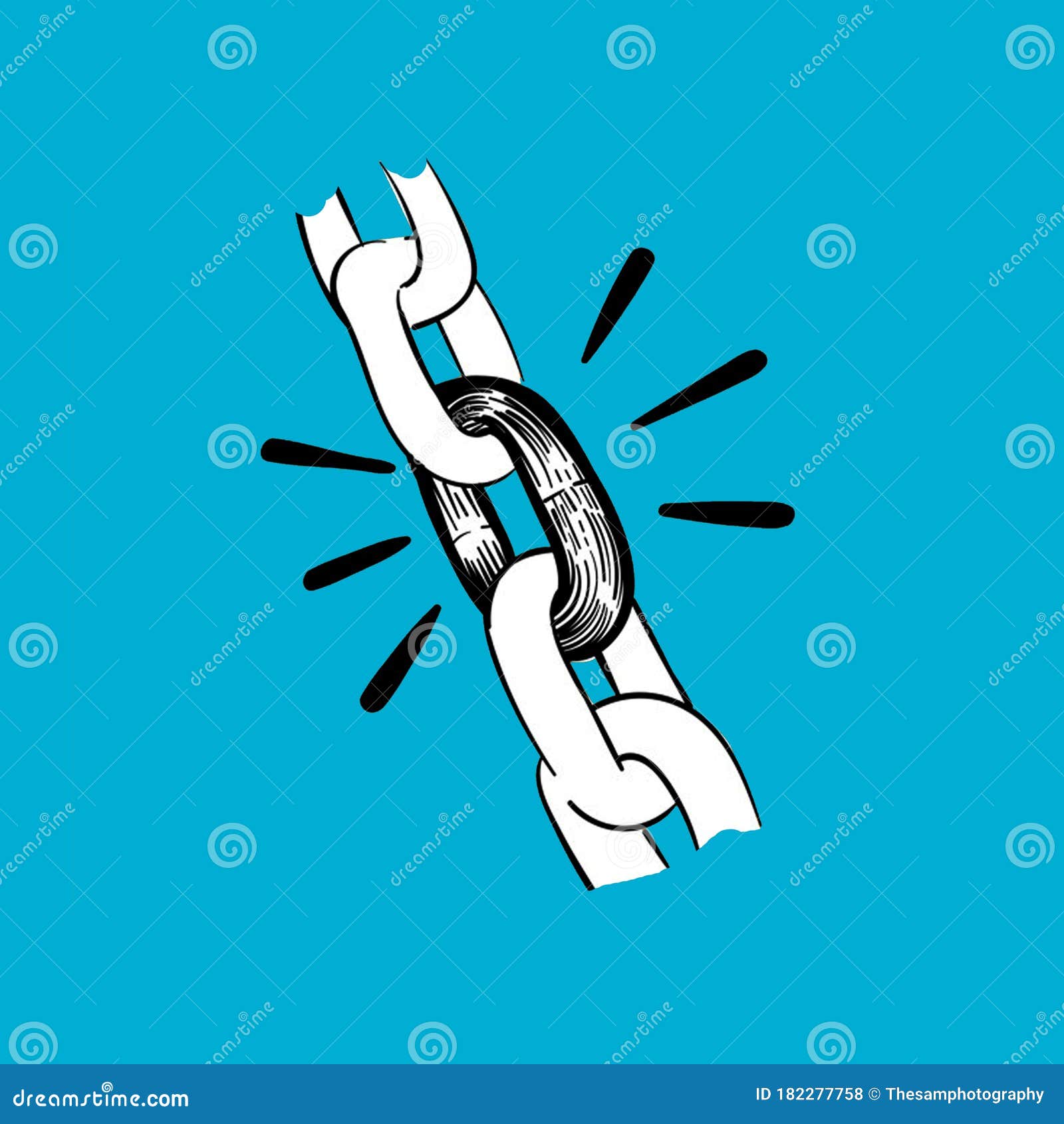 Break the chain stock illustration. Illustration of crime 182277758