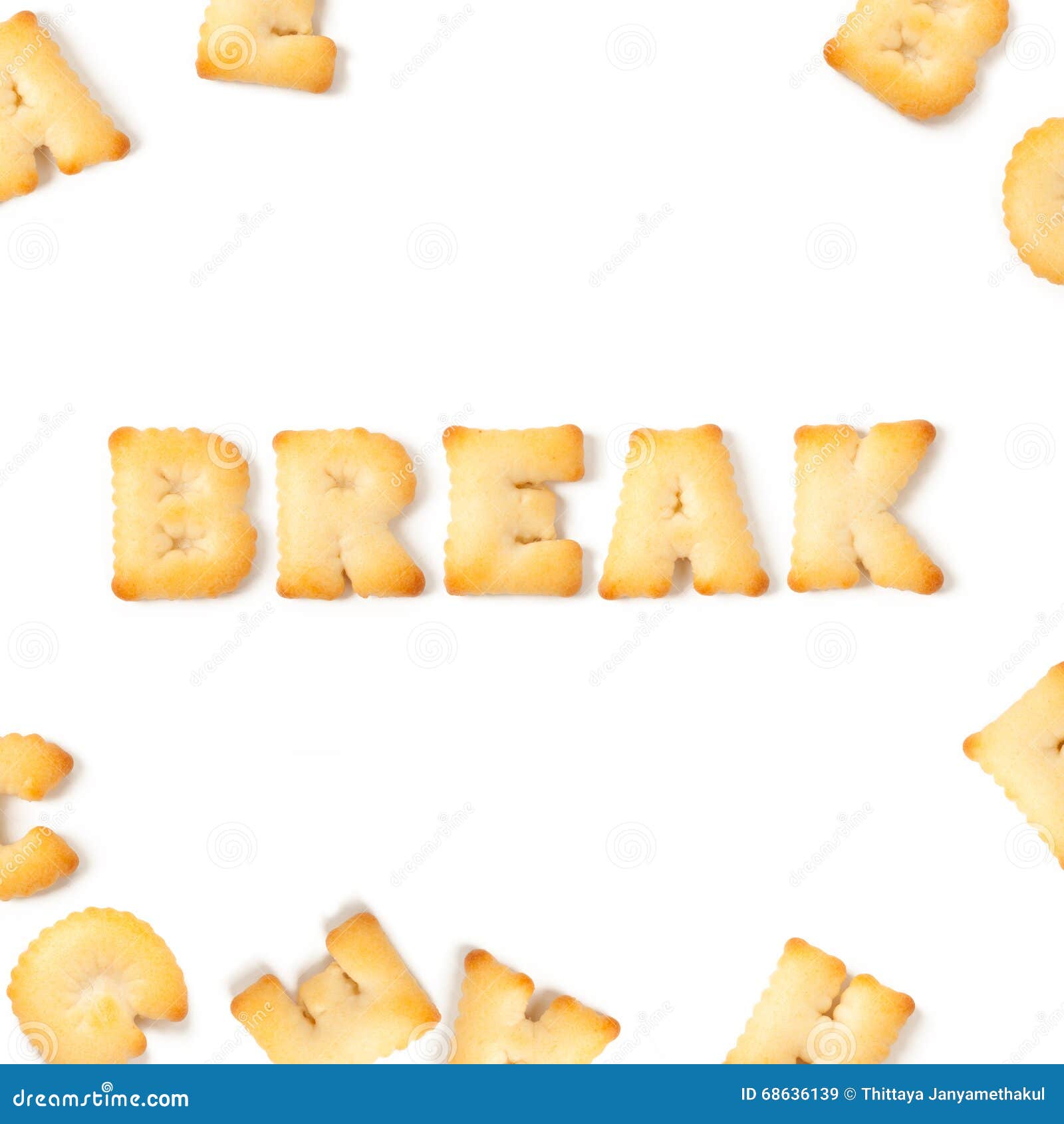 Break Cookie Font Alphabet. Stock Image Image of gourmet, isolated