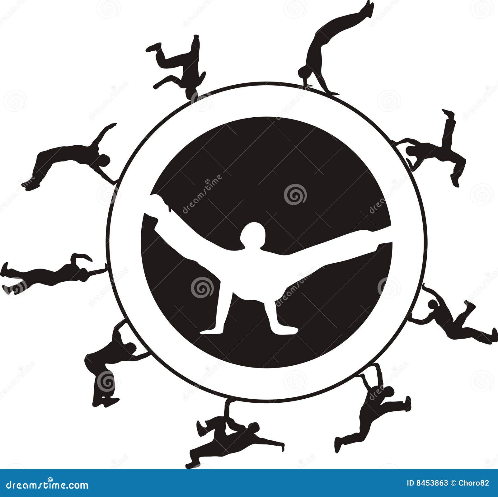 Break dance stock vector. Illustration of break, dancer - 8453863