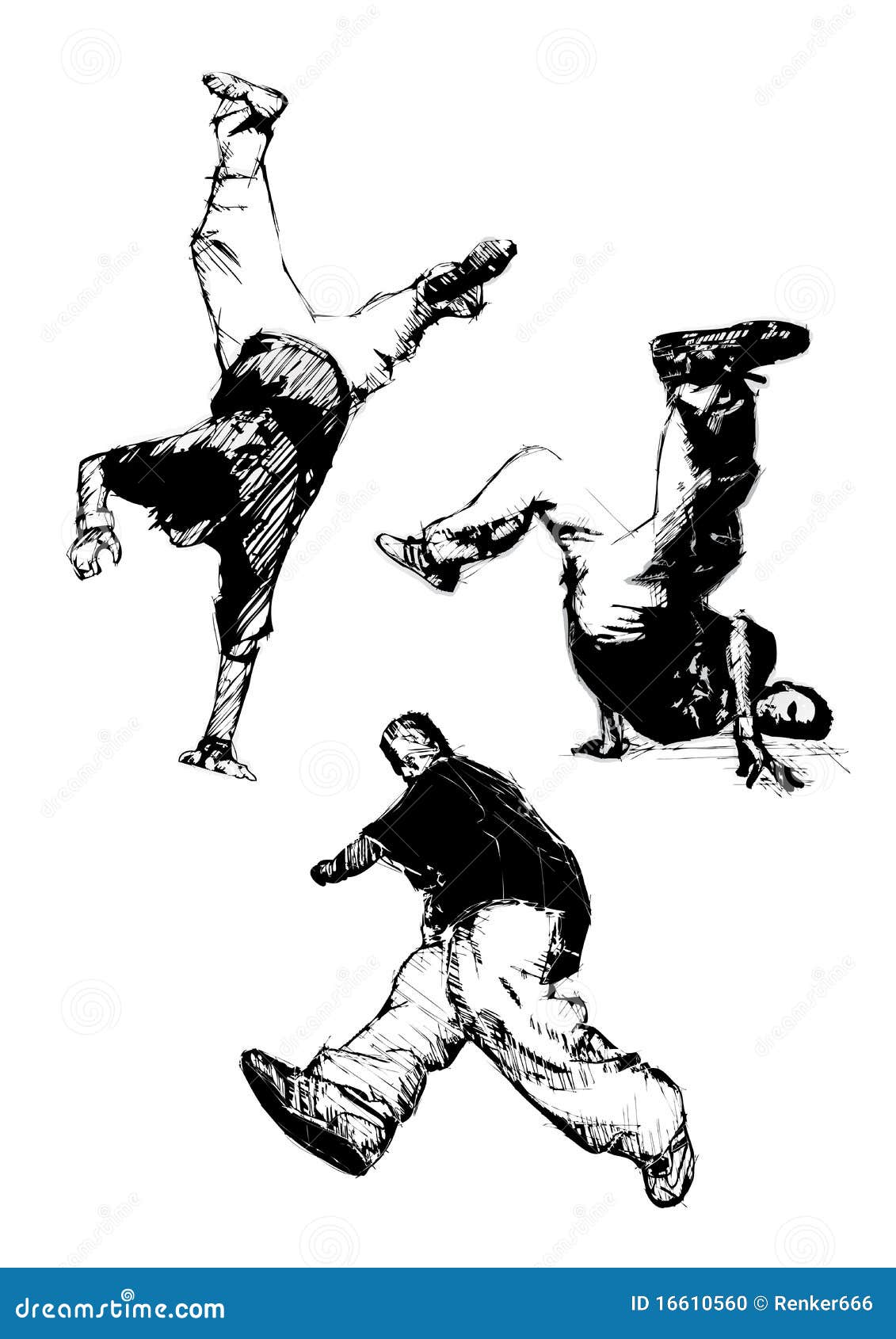 Download Hip Hop Trio Dancer Choreography, Coloring Page Cartoon Vector | CartoonDealer.com #70947743