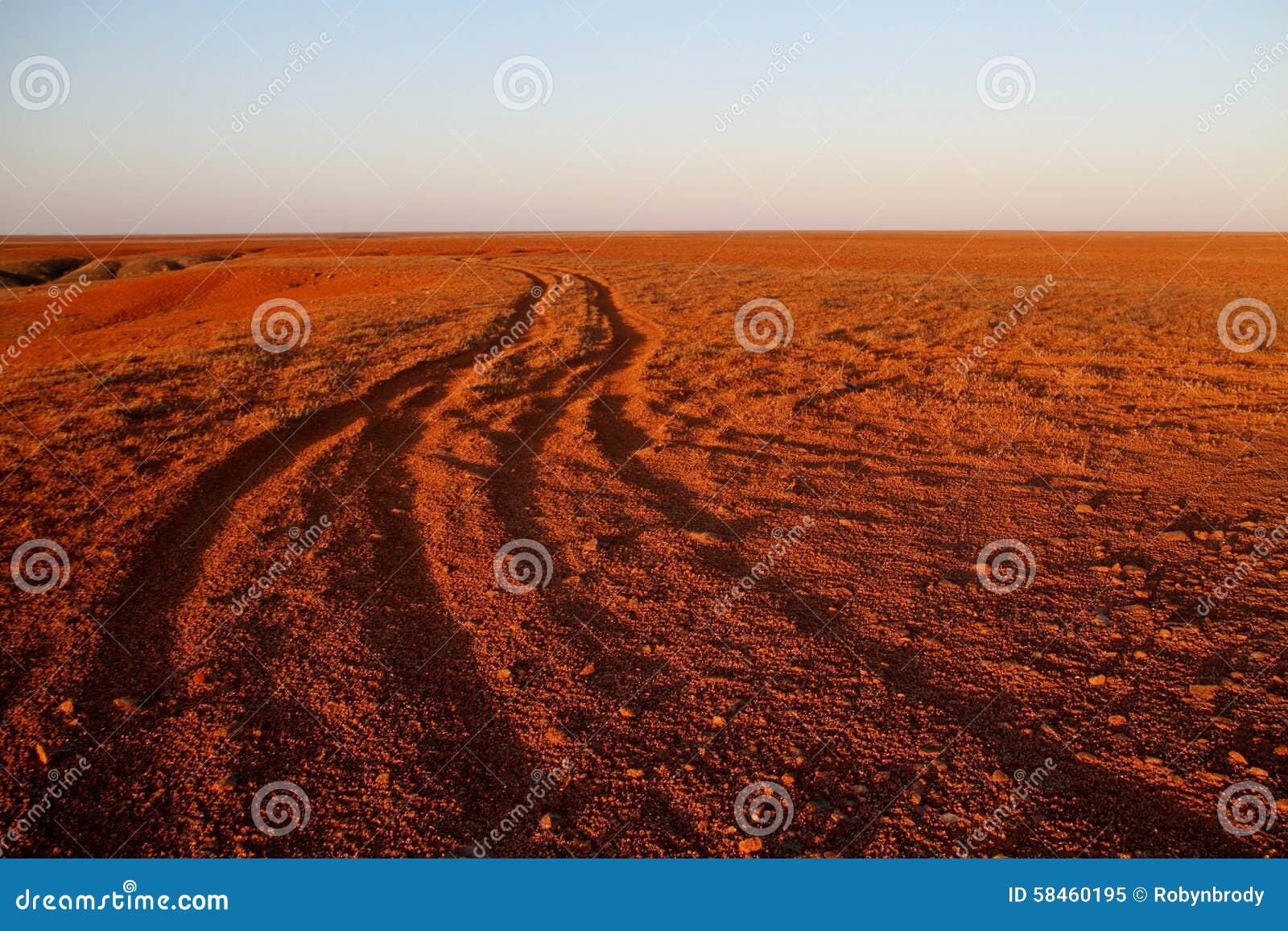 The Breakaways. Gibber Plains and Mica Pits of South Australia Stock