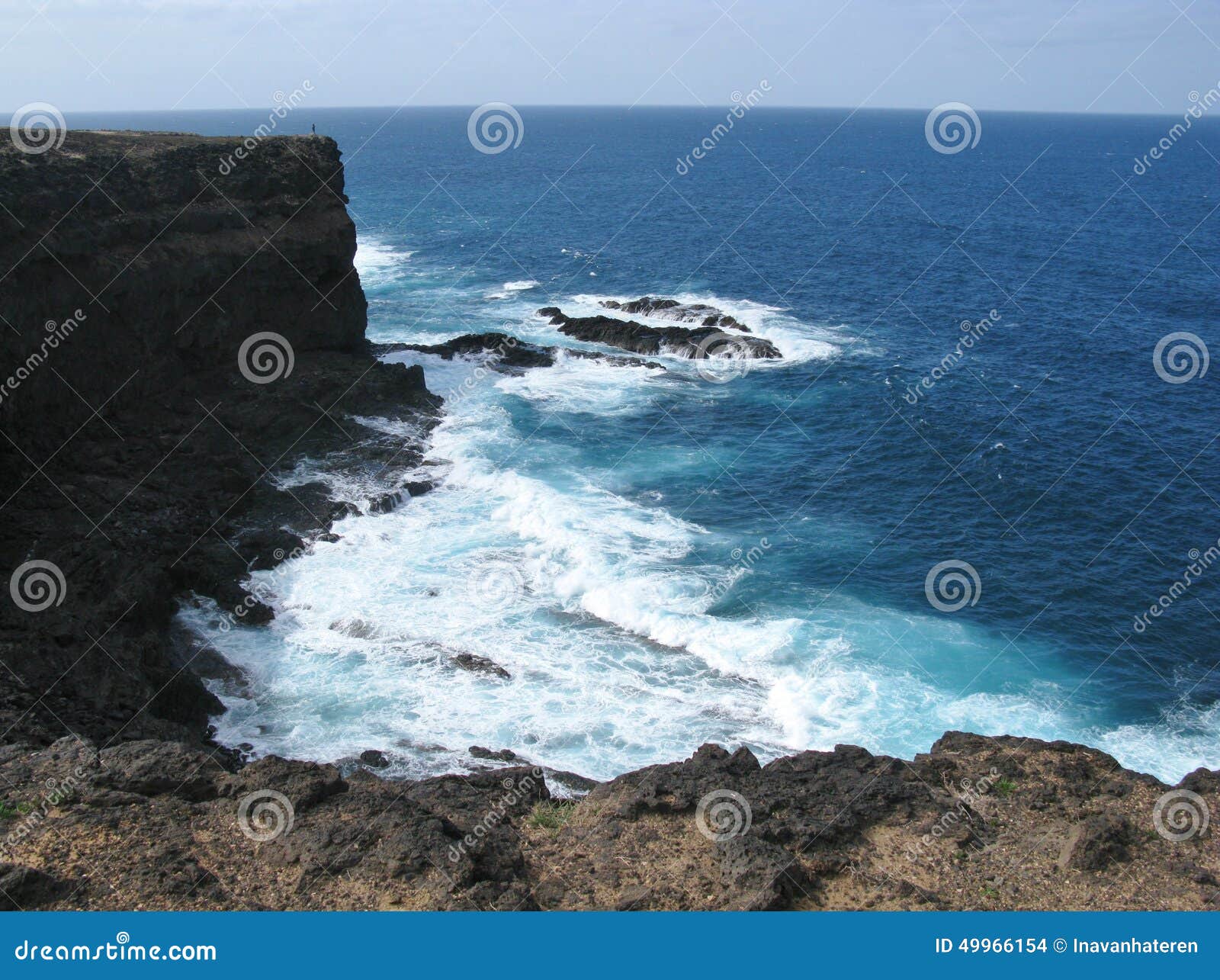 breakers at the west coast of fuerteventura