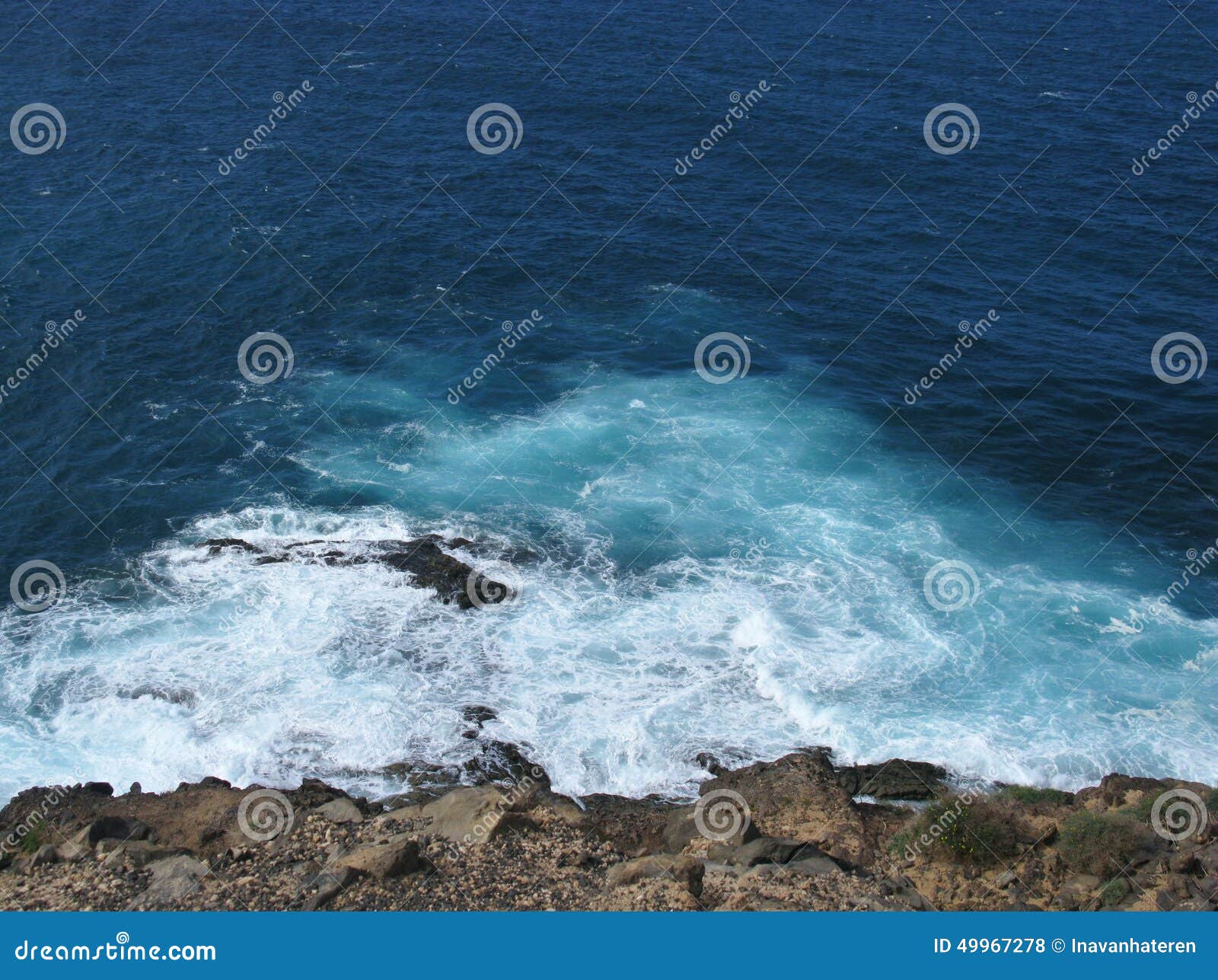 breakers at the west coast of fuerteventura