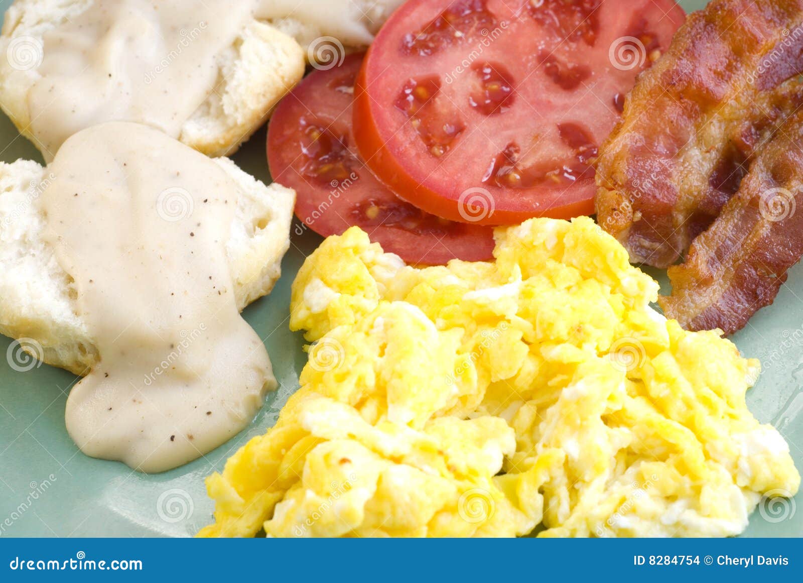Breakfast with Bacon and Eggs Stock Photo - Image of baking, american