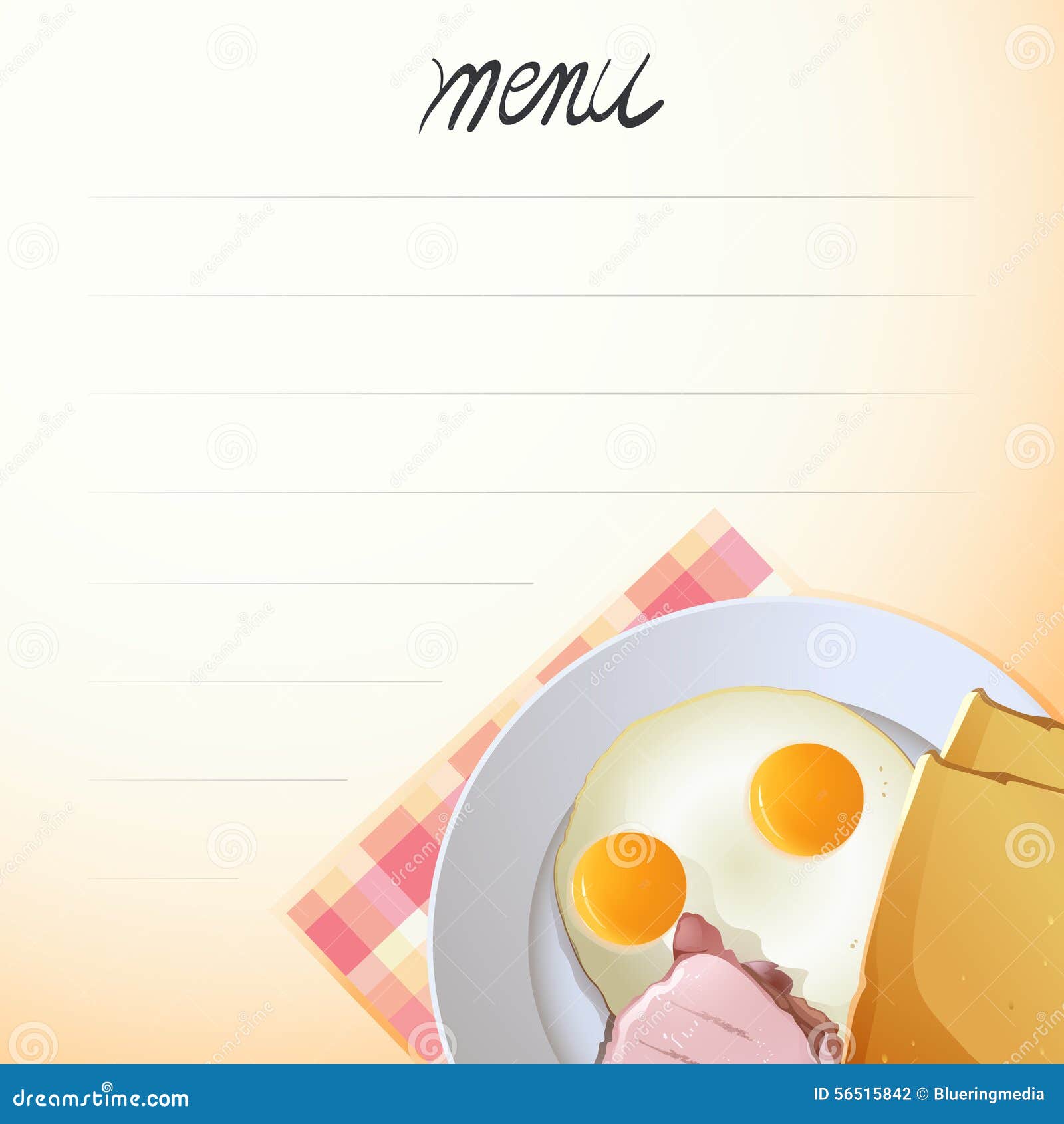 Breakfast Menu Background Design