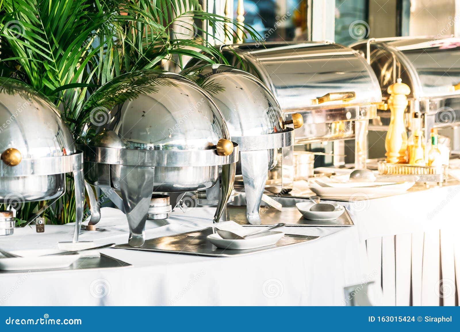 Breakfast with Catering Buffet in Restaurant Stock Photo Image of