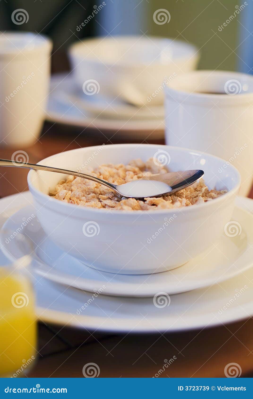 Breakfast Cereal in the Morning Sun Stock Image Image of sunlight