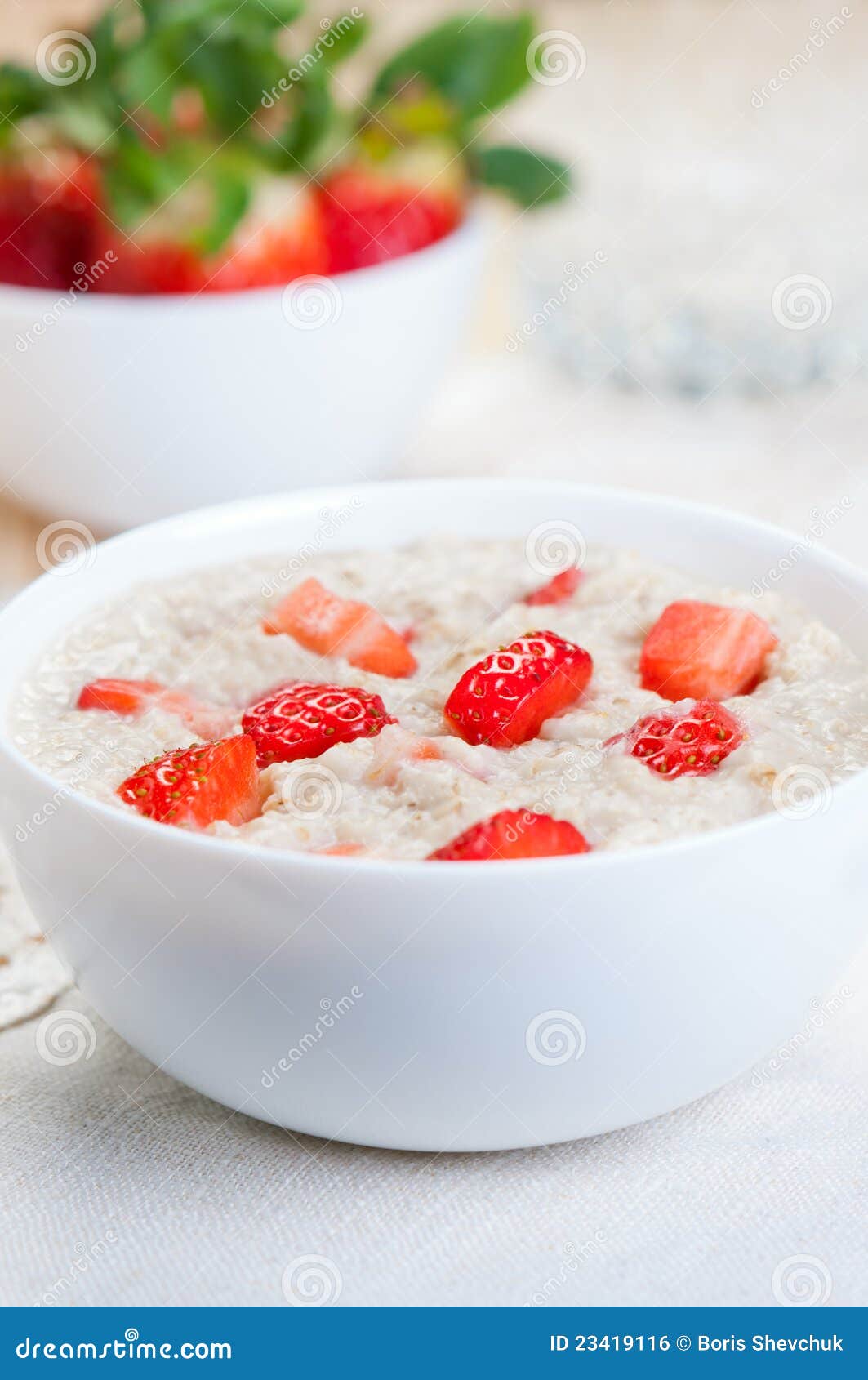 Breakfast Cereal with Strawberries Stock Photo Image of cereal