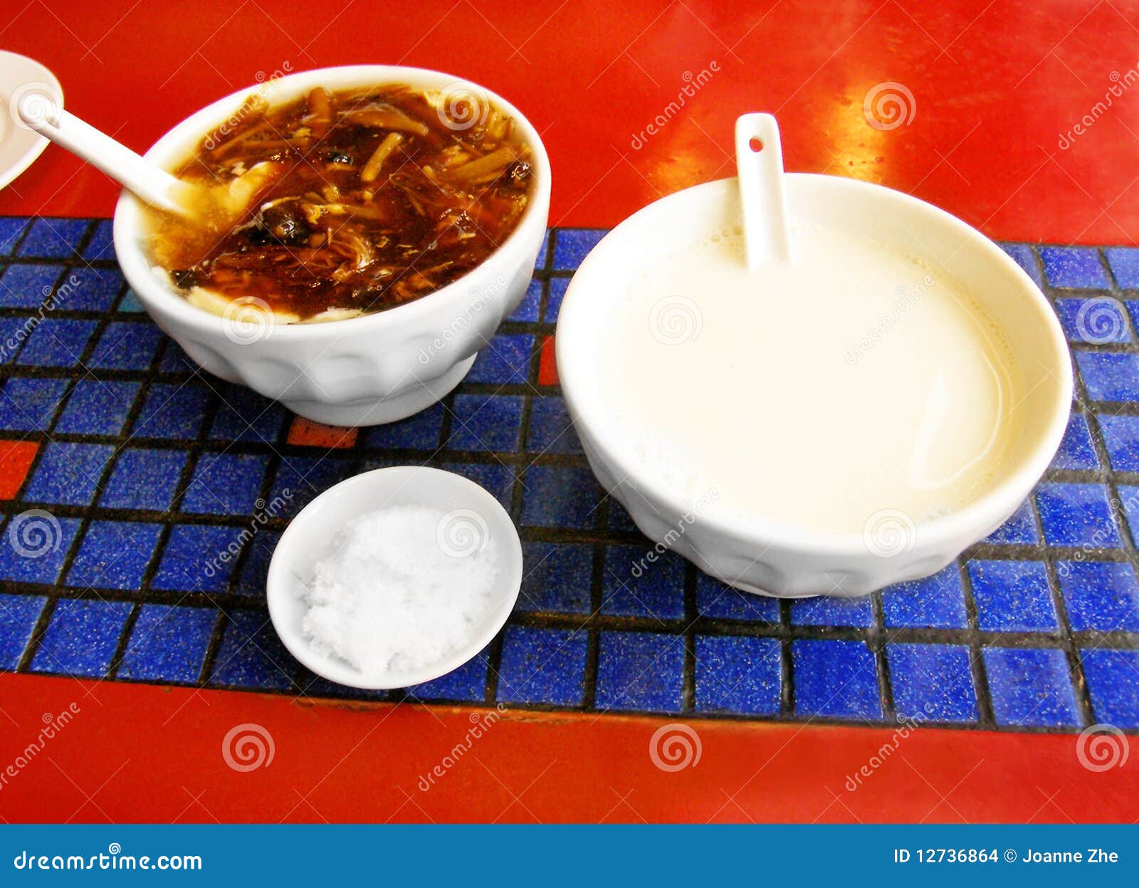 Breakfast in China, Soya Milk & Savory Beancurd Stock Photo Image of ethnic, breakfasts 12736864