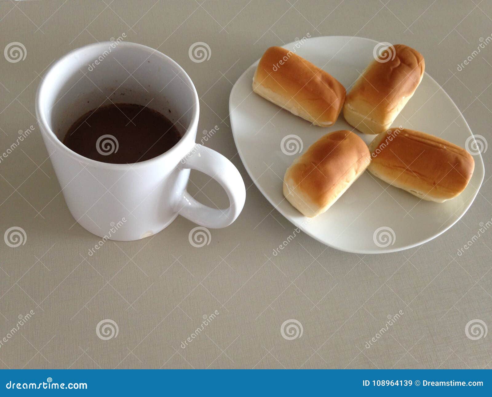 Breakfast with Coffee and Bread Stock Image Image of pastry, homemade