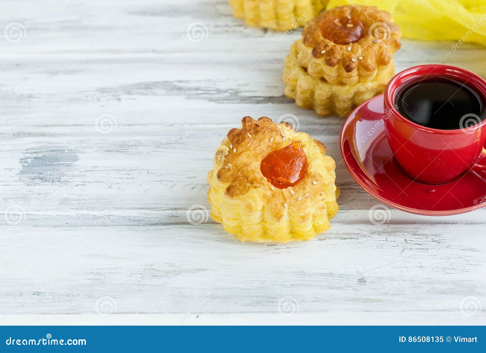 Breakfast Coffee Flaky Pastry Stock Image Image of snack, fresh 86508135