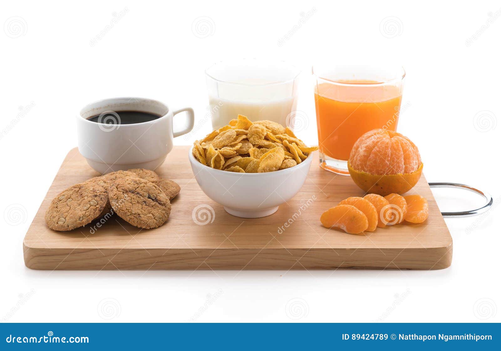 Breakfast Continental Breakfast, Fruit, Cereals and Orange Juice