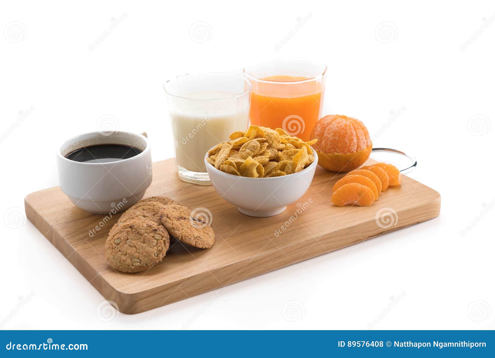 Breakfast Continental Breakfast, Fruit, Cereals and Orange Juice