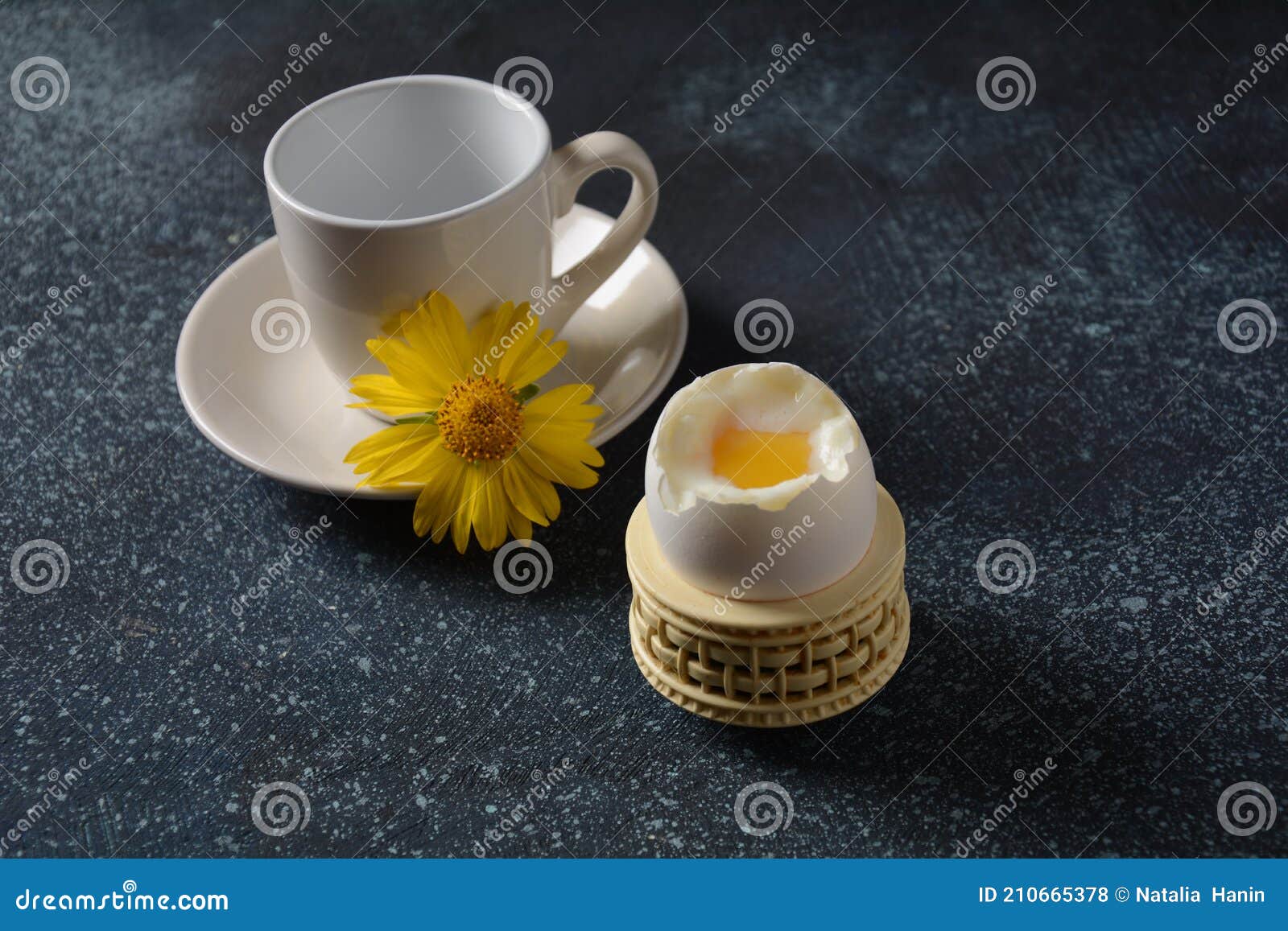 Breakfast. Cup of Coffee and Boiled Egg Stock Photo Image of cuisine