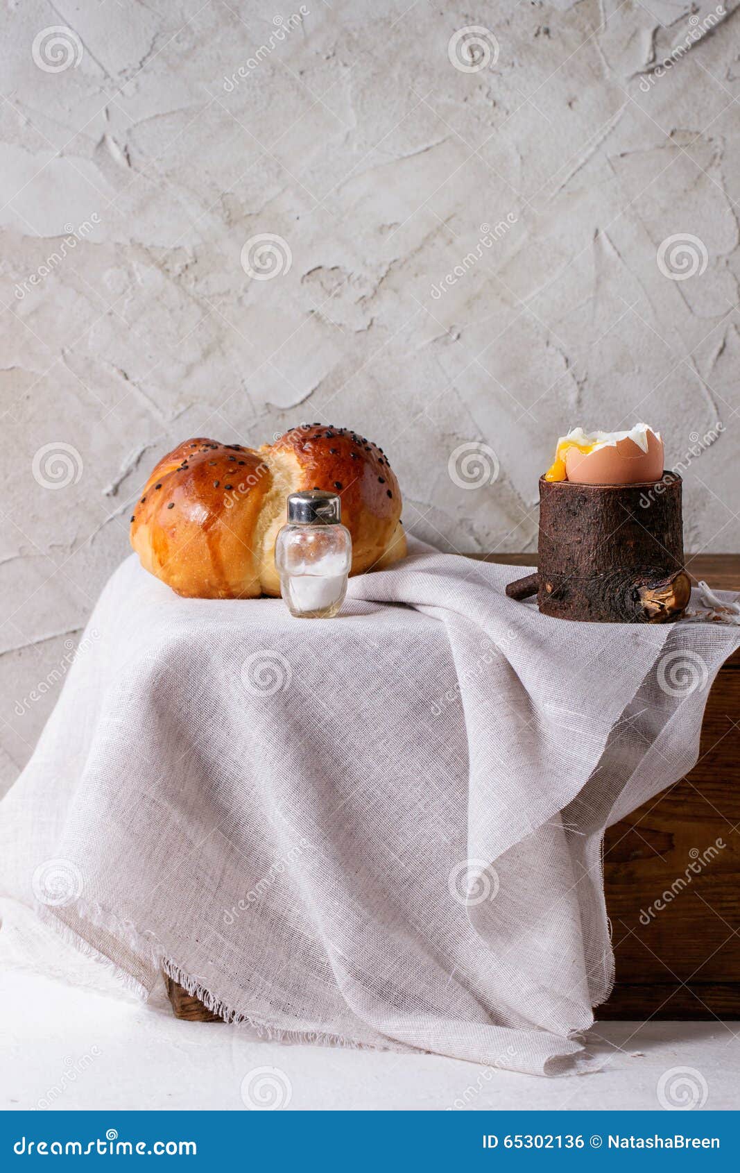 Breakfast with Egg and Bread Stock Photo - Image of shell, open: 65302136