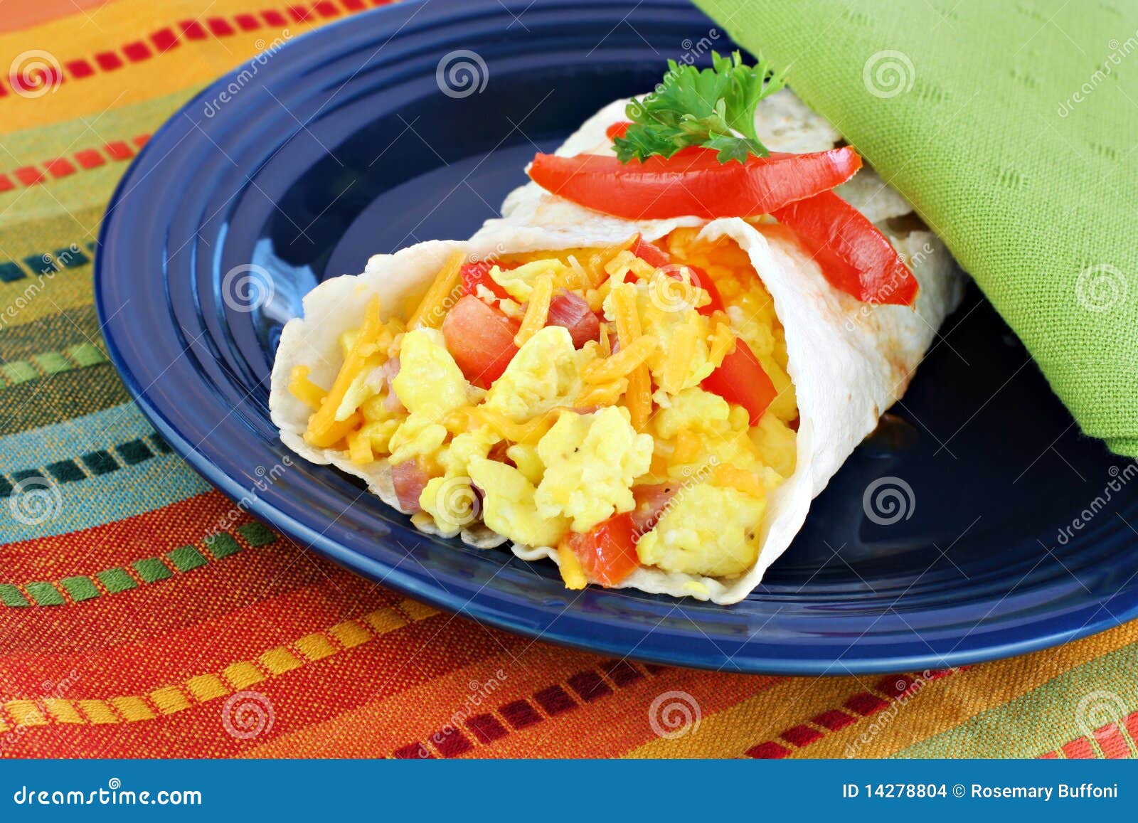 Breakfast Egg Burrito stock photo. Image of delicious - 14278804