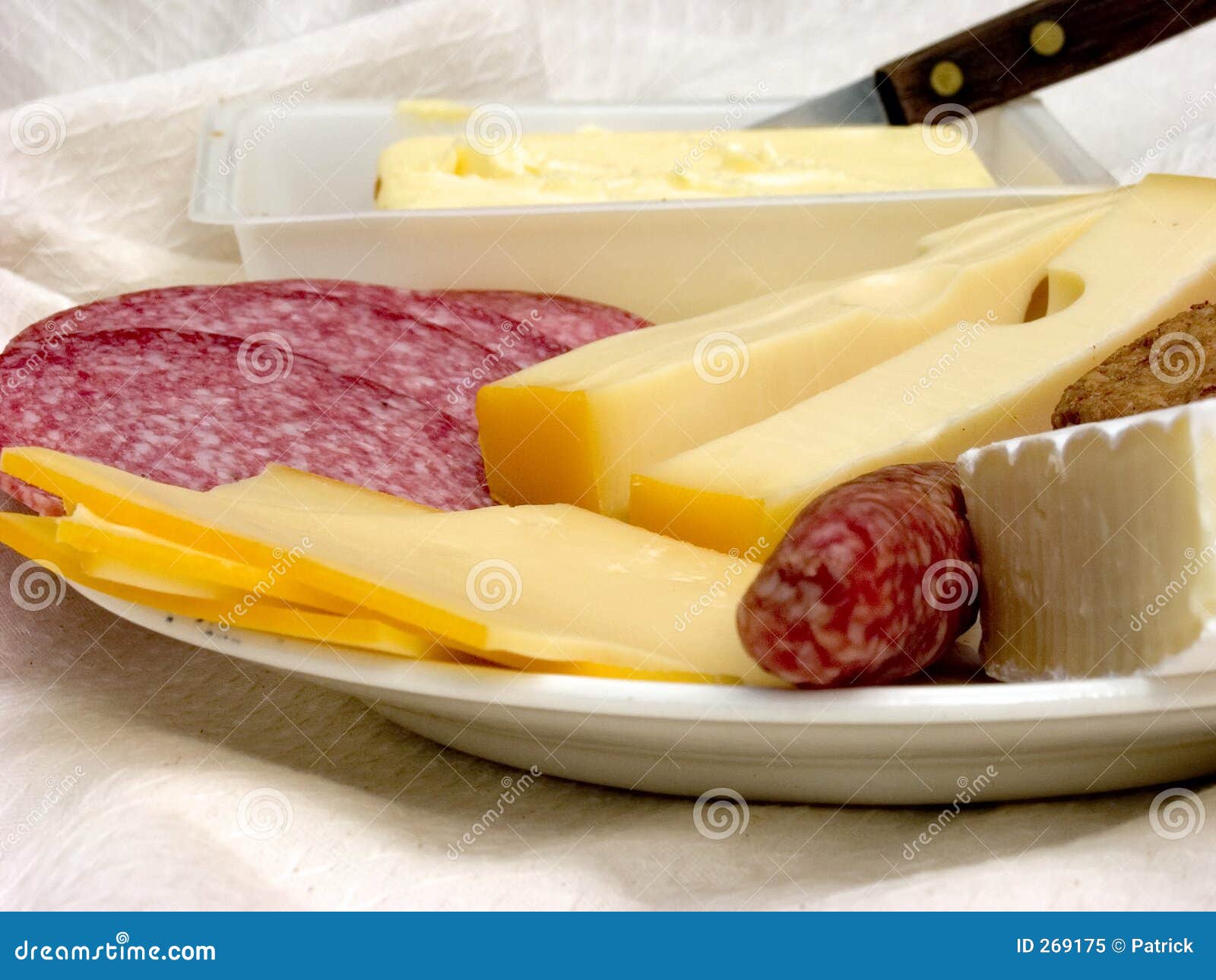 Breakfast, Fresh Bread, Cheese and Meat. Stock Image Image of cheese, healthy 269175