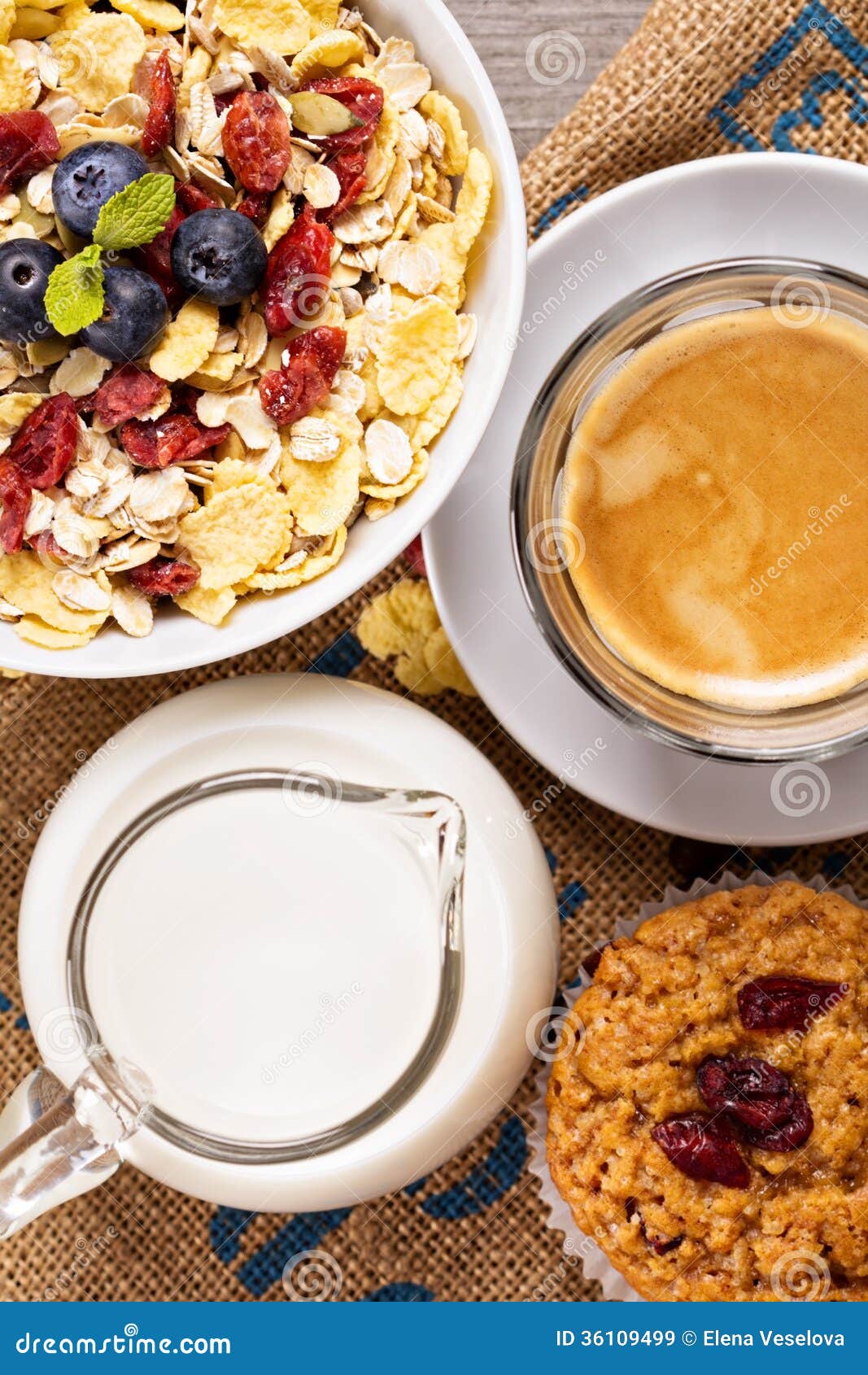 Breakfast with Homemade Granola Stock Image Image of muesli